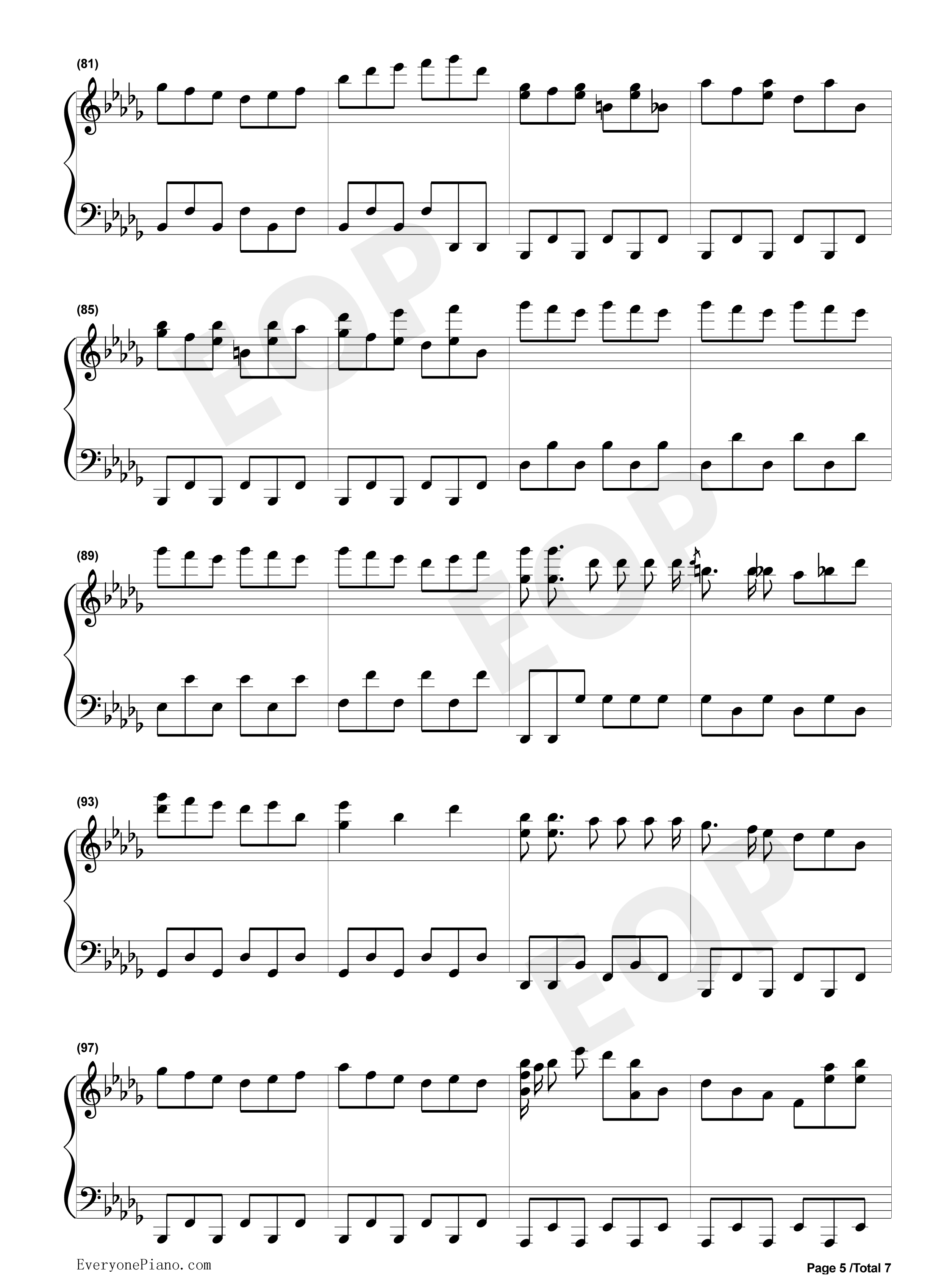 Greenery_Rain钢琴谱_KASHIWA_Daisuke