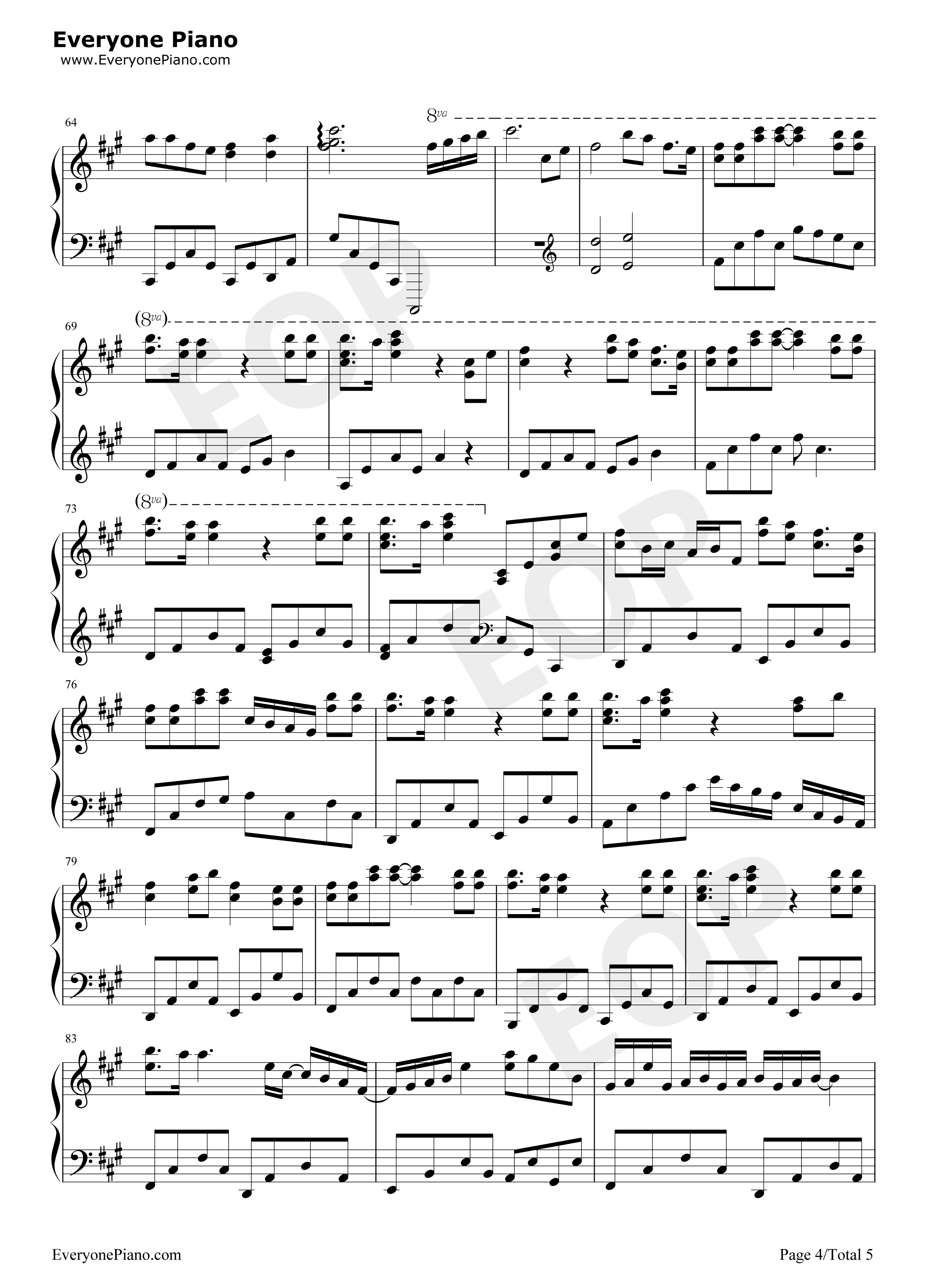 一番绮丽な私を钢琴谱_中岛美嘉