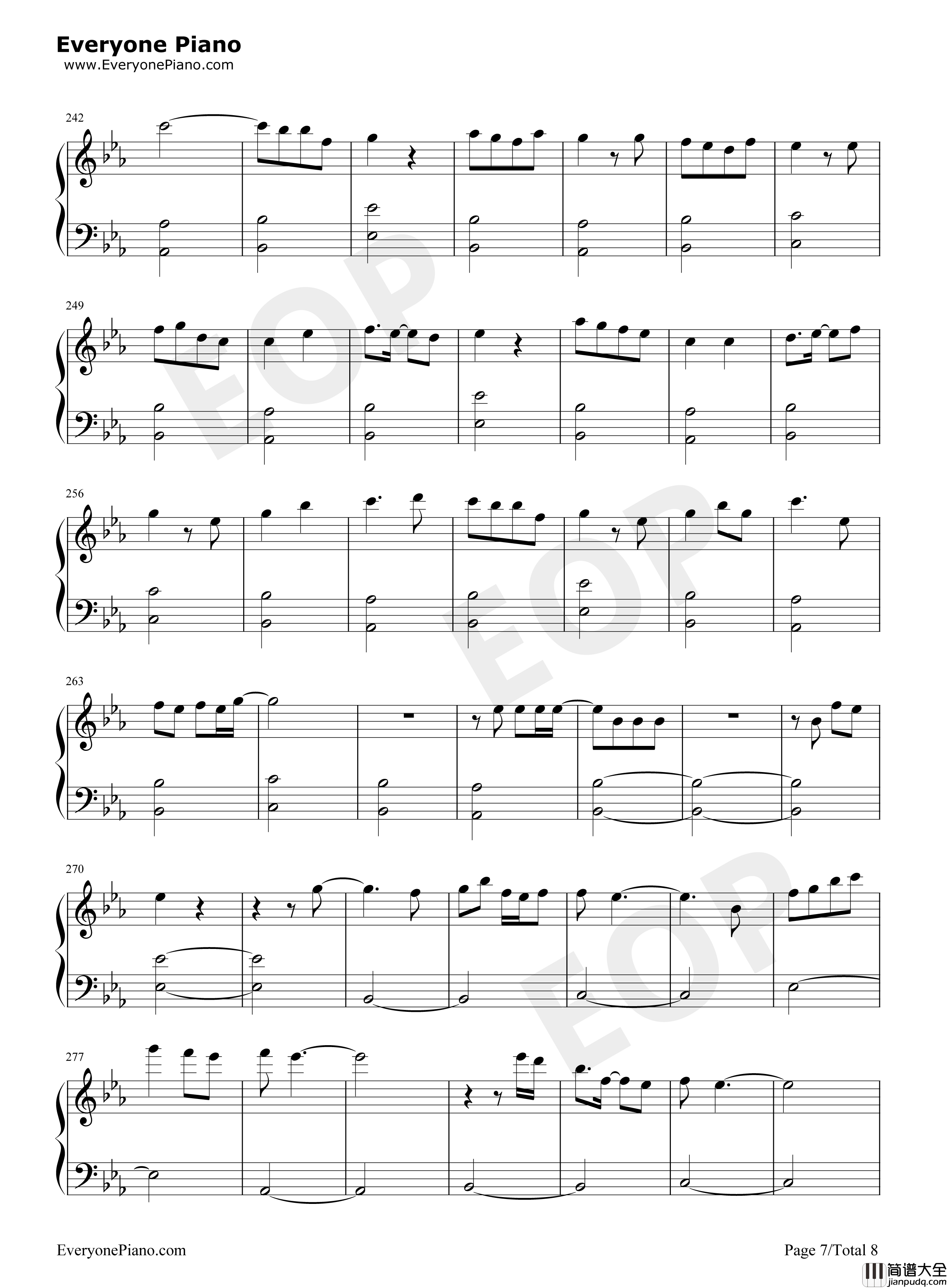 Bedtime_Story钢琴谱_西野加奈