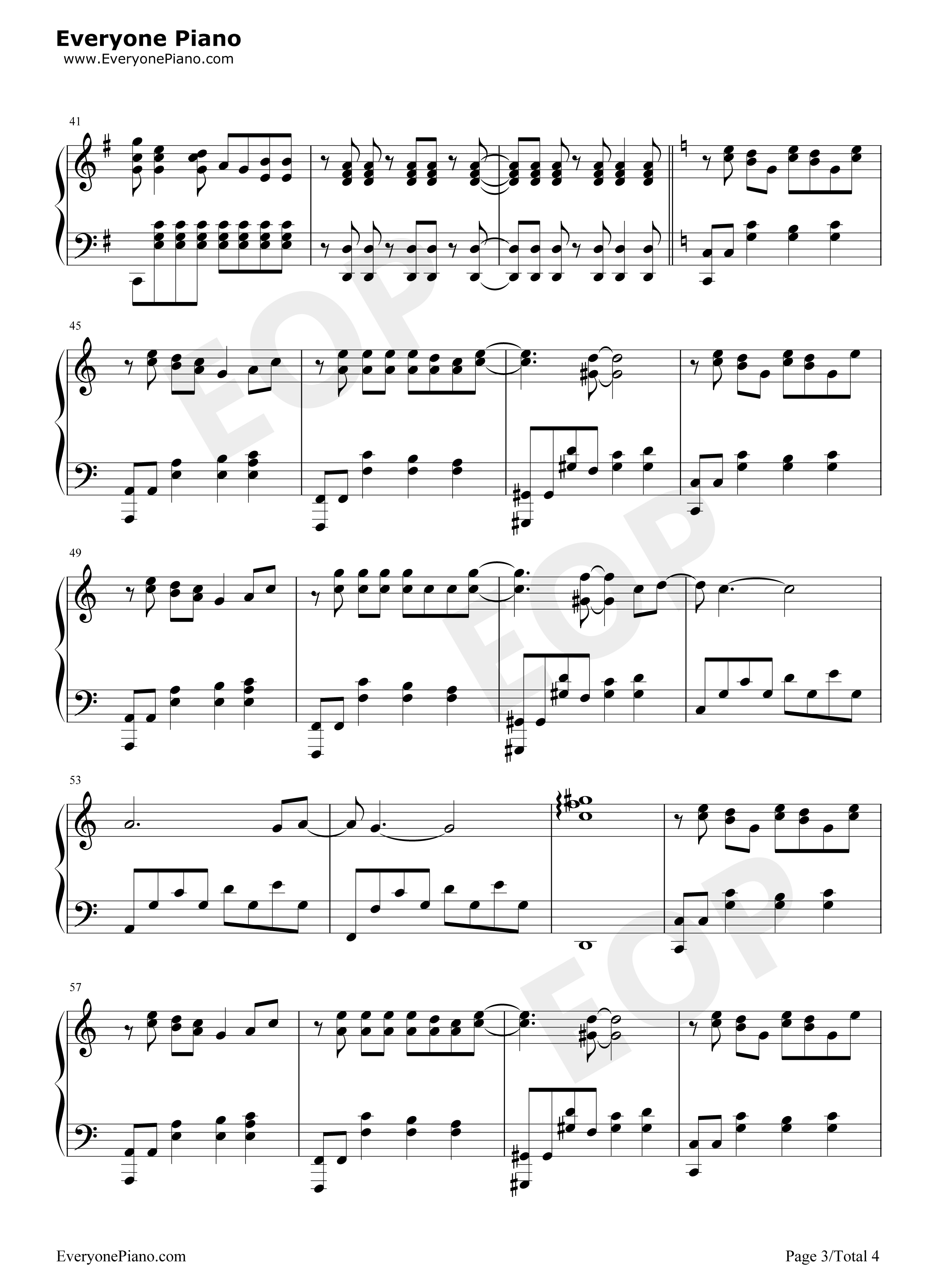 张家明和婉君钢琴谱_李荣浩