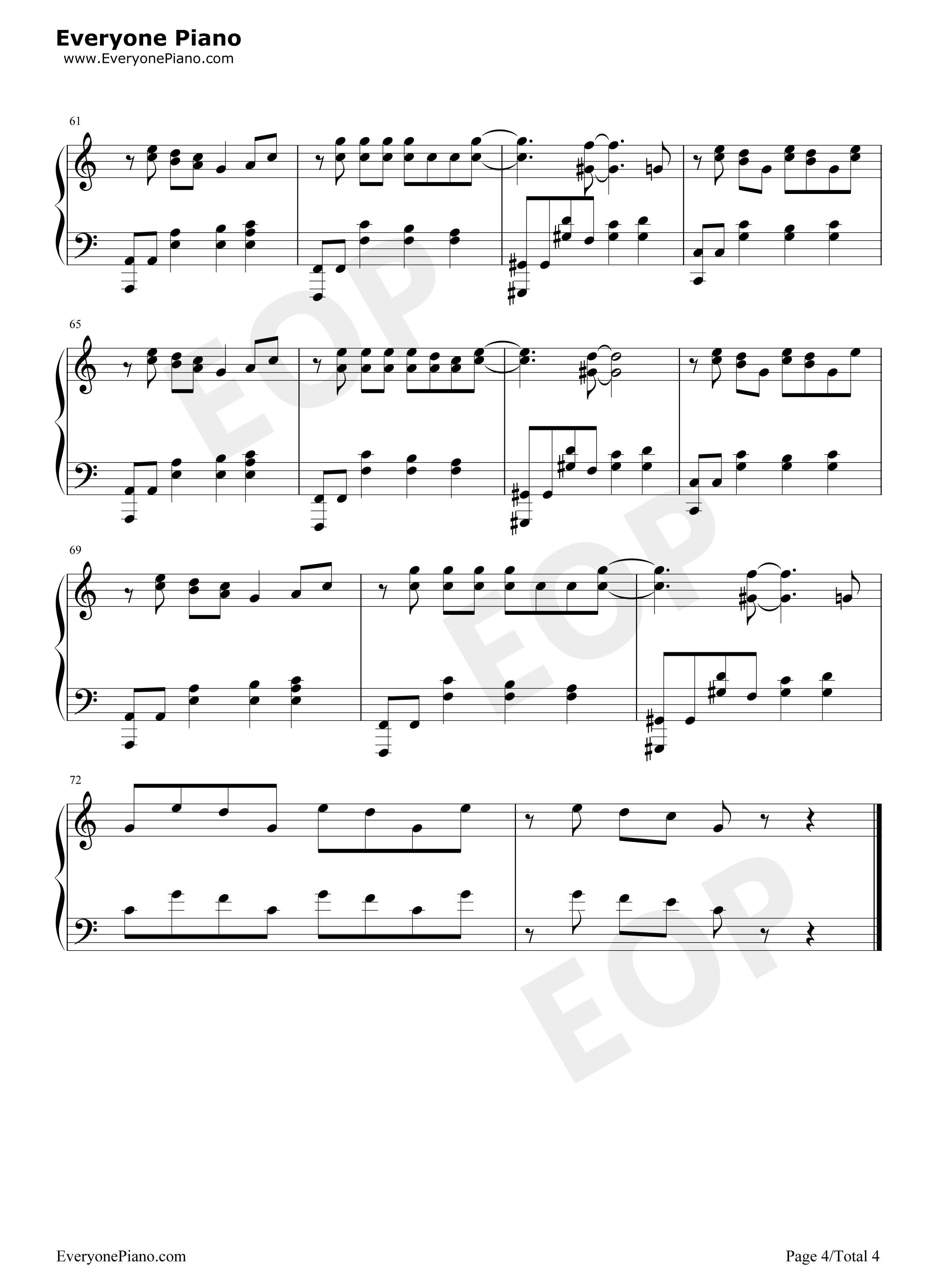 张家明和婉君钢琴谱_李荣浩