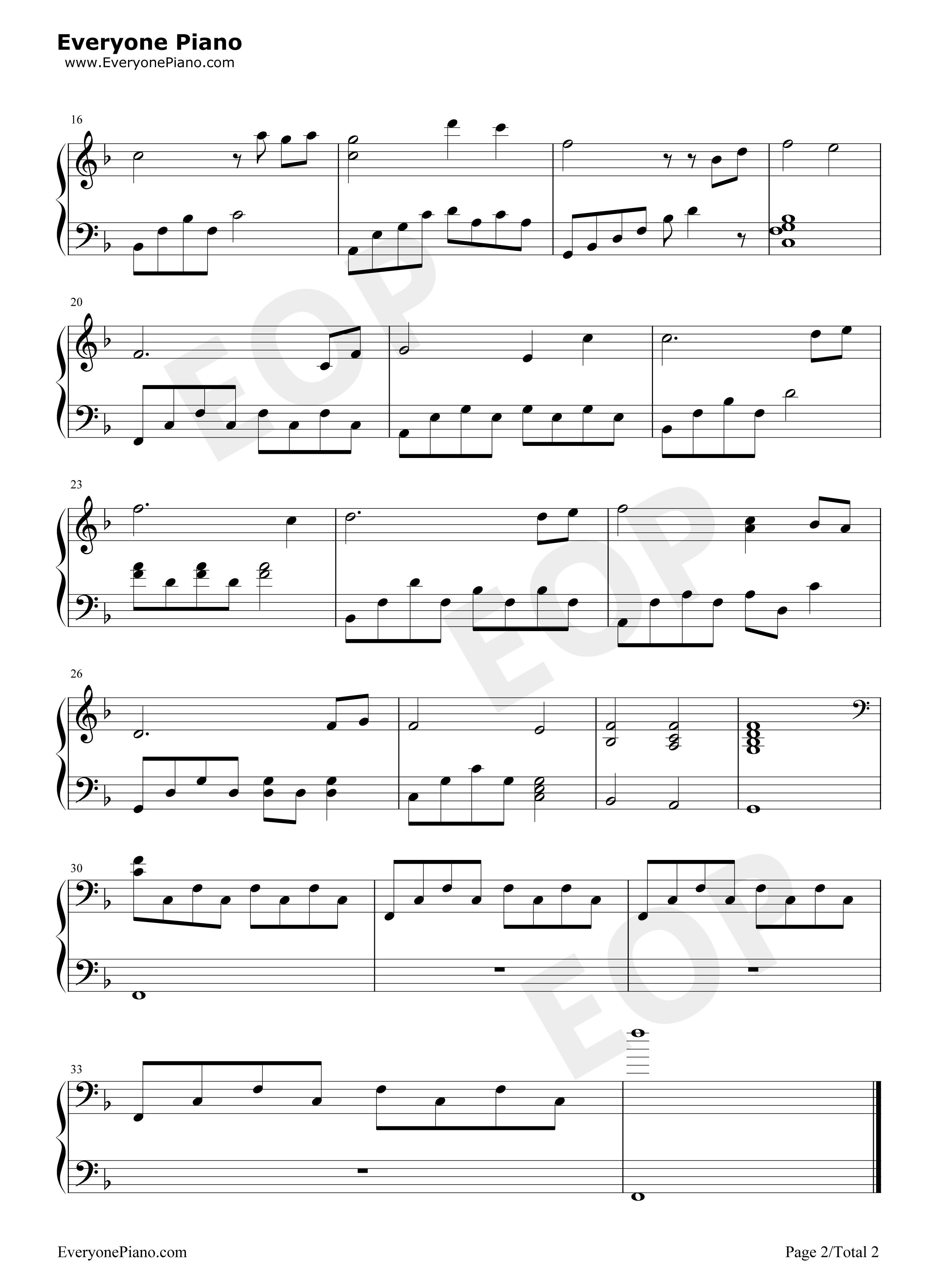 End_Title钢琴谱_东京爱情故事