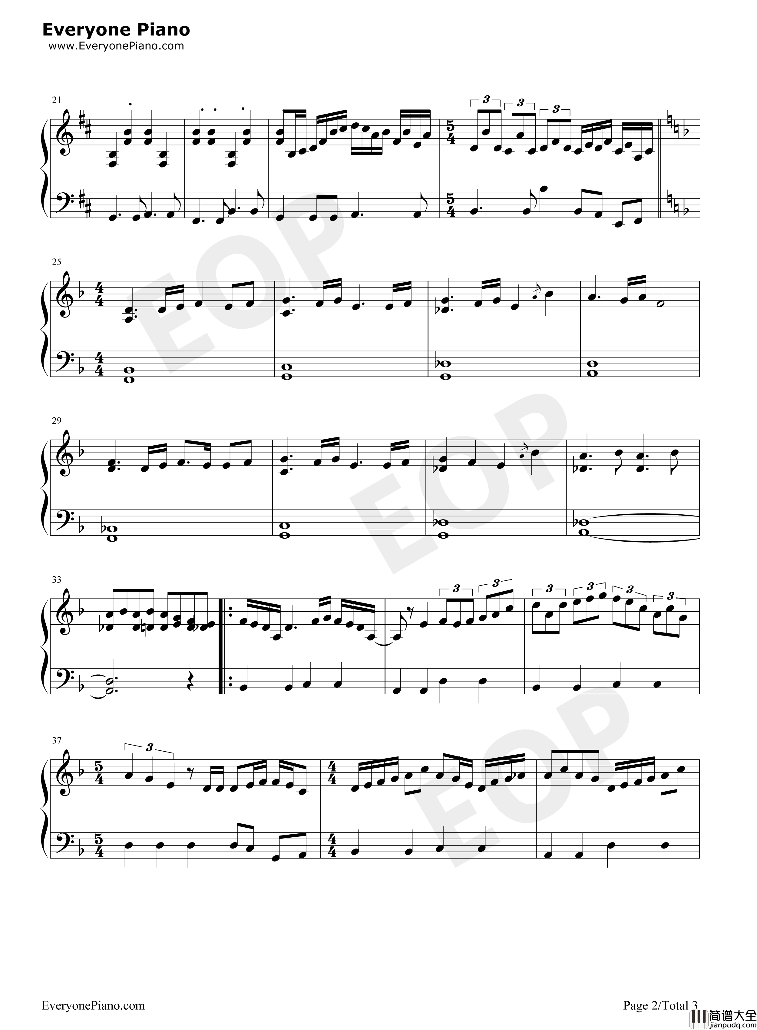 不思議なお祓い棒钢琴谱_东方Project