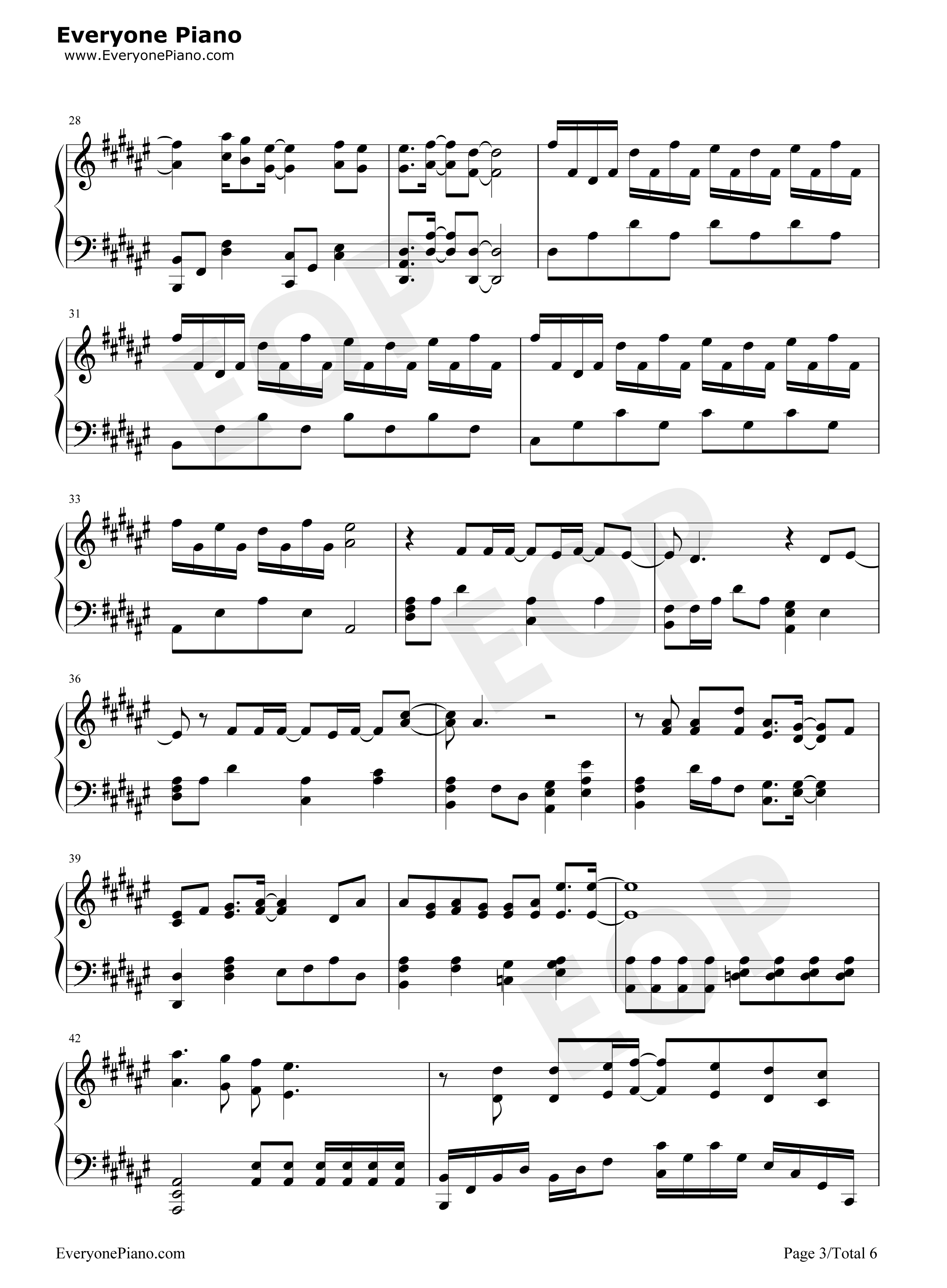 焚情钢琴谱_张信哲