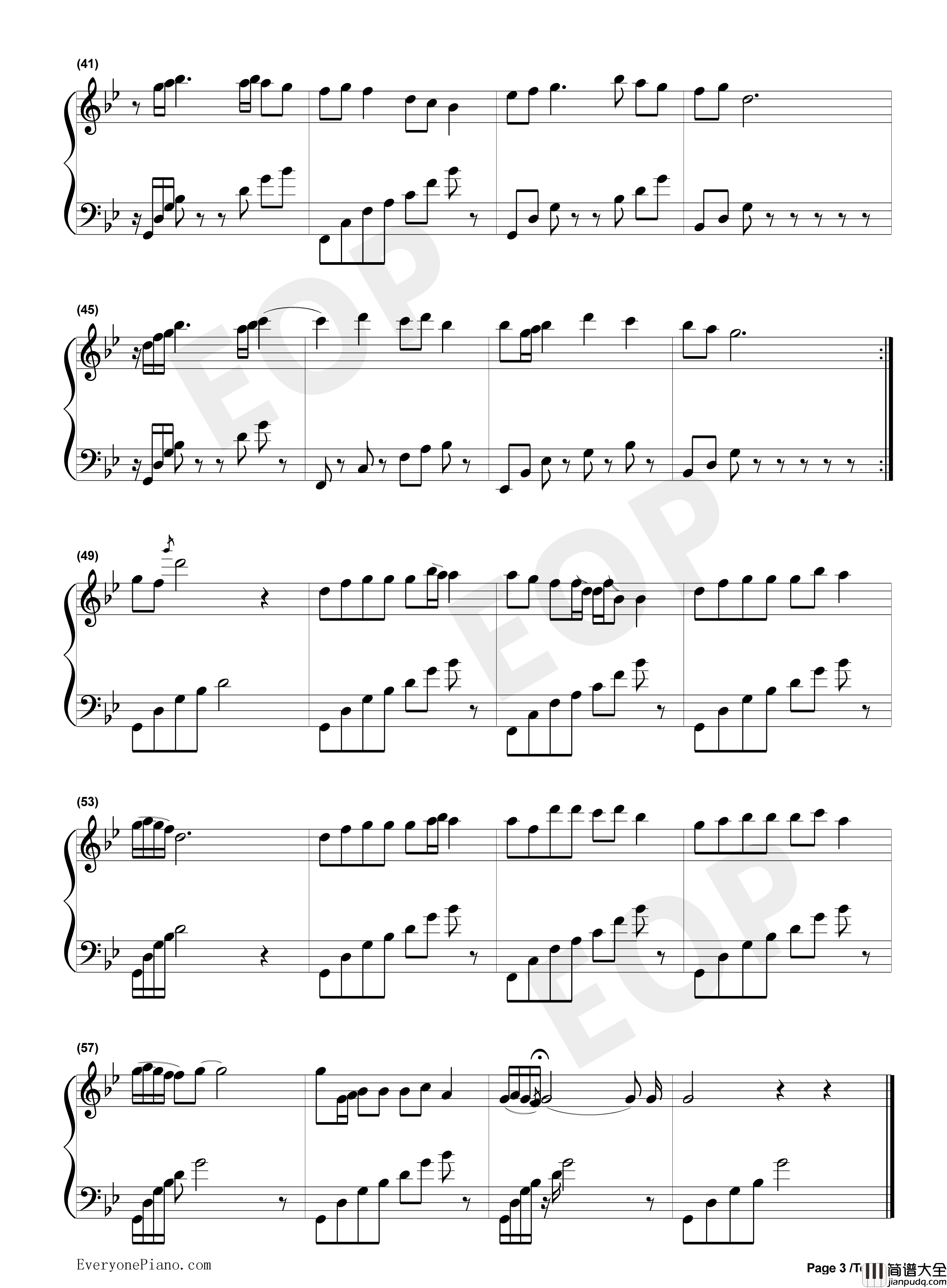 一亿个伤心钢琴谱_蒙面哥_李超