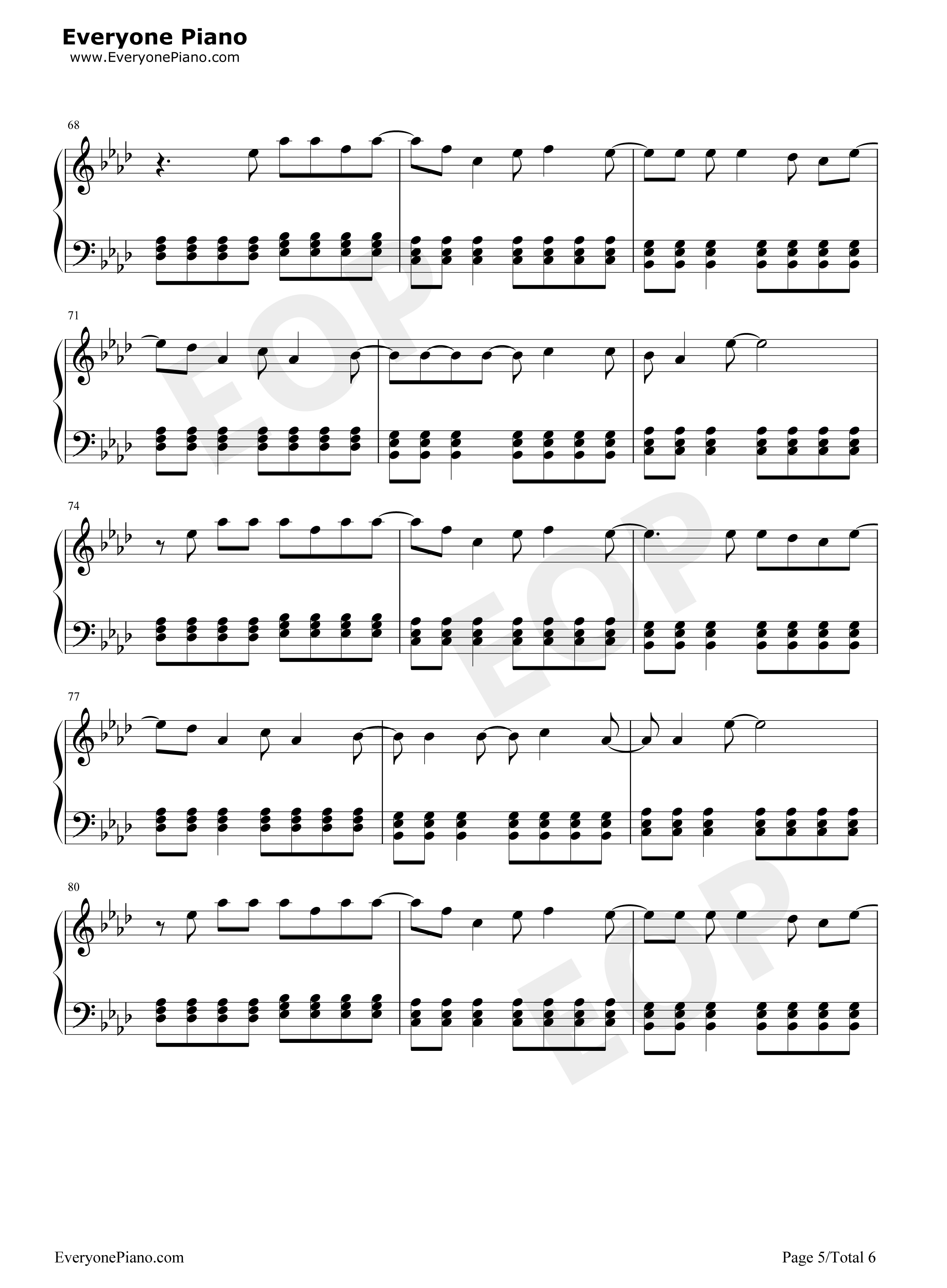 Hooked_on_a_Feeling钢琴谱_Blue_Swede