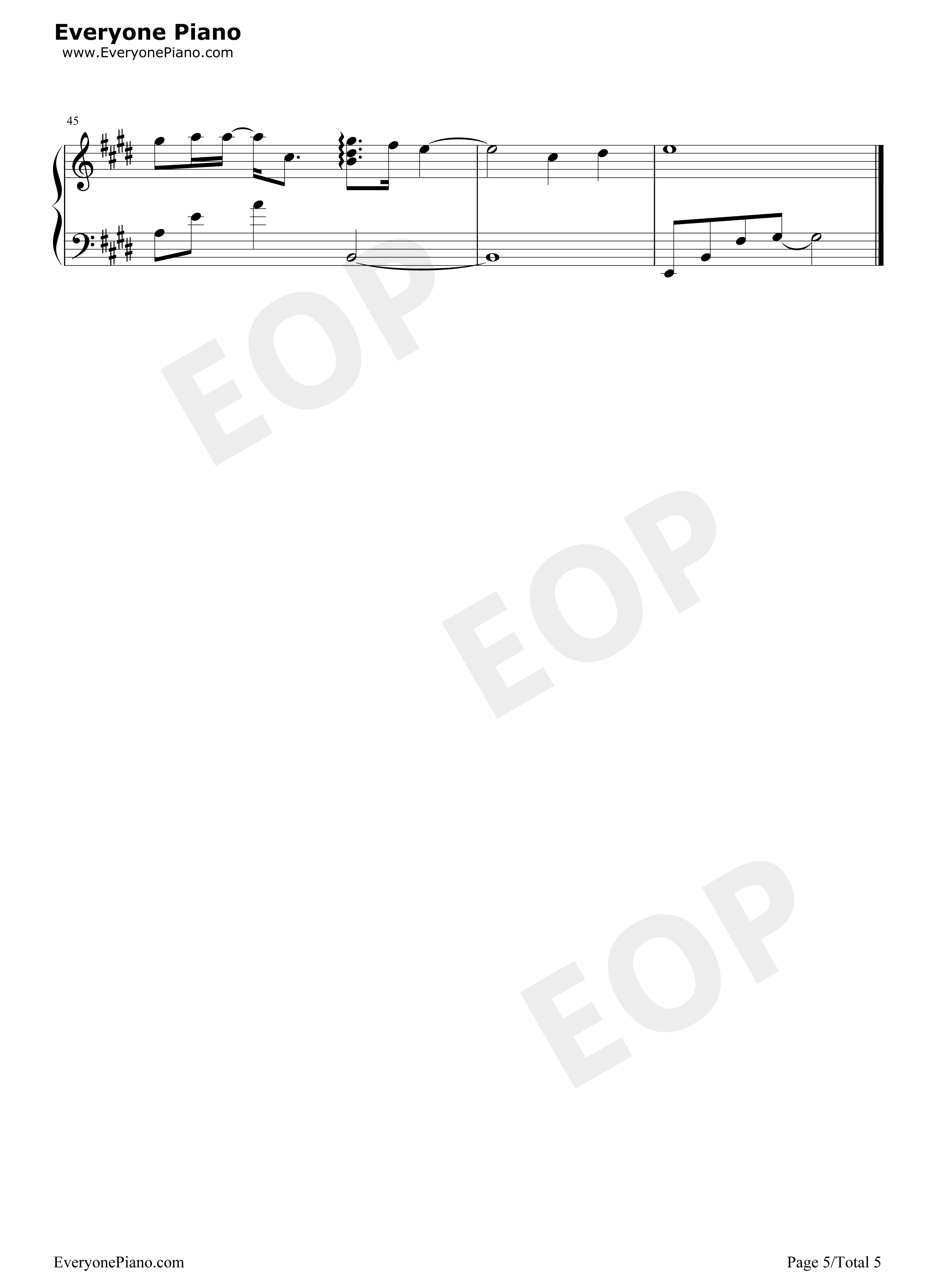 心安理得钢琴谱_王天戈