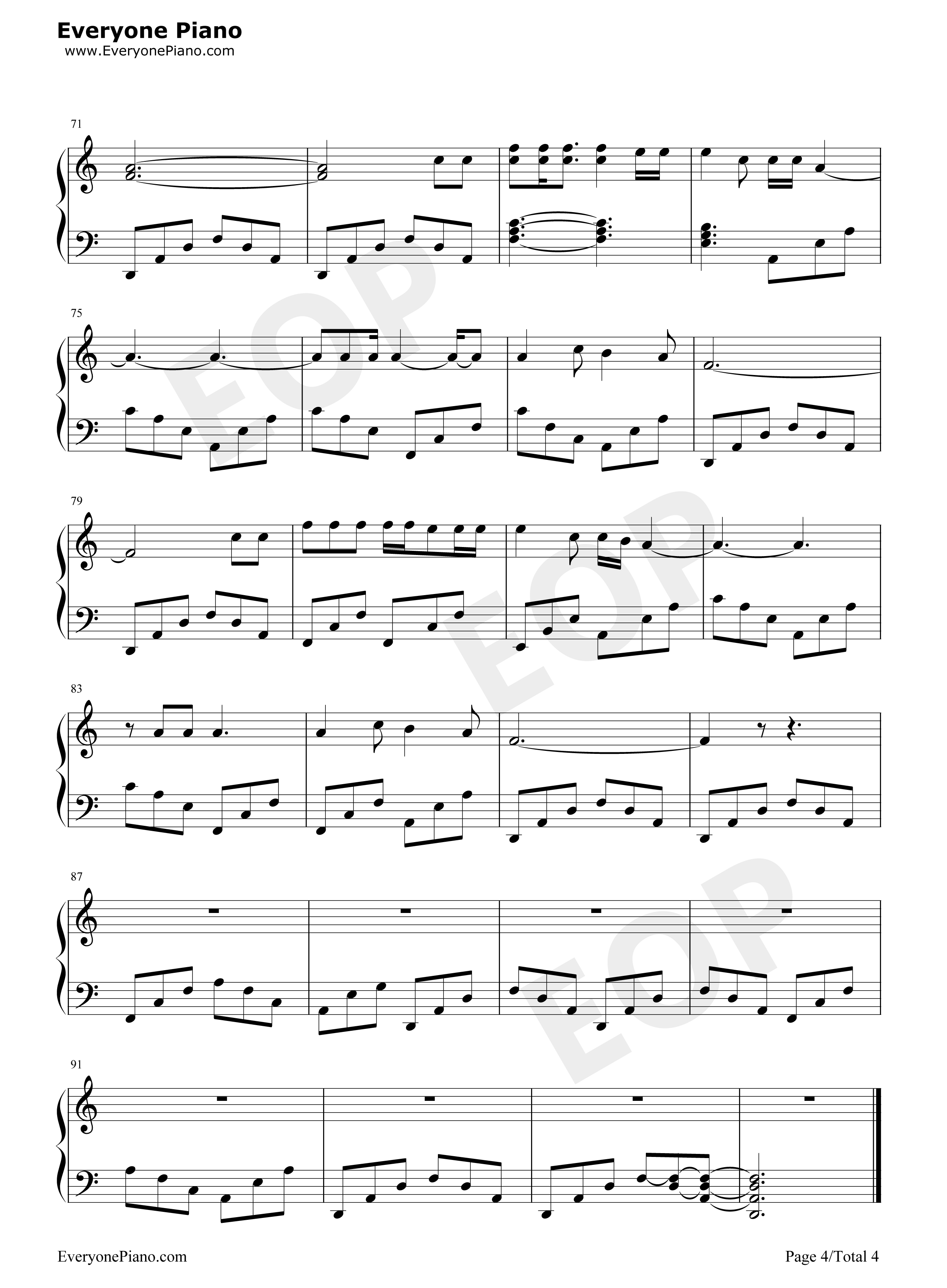 The_Night_We_Met钢琴谱_Lord_Huron