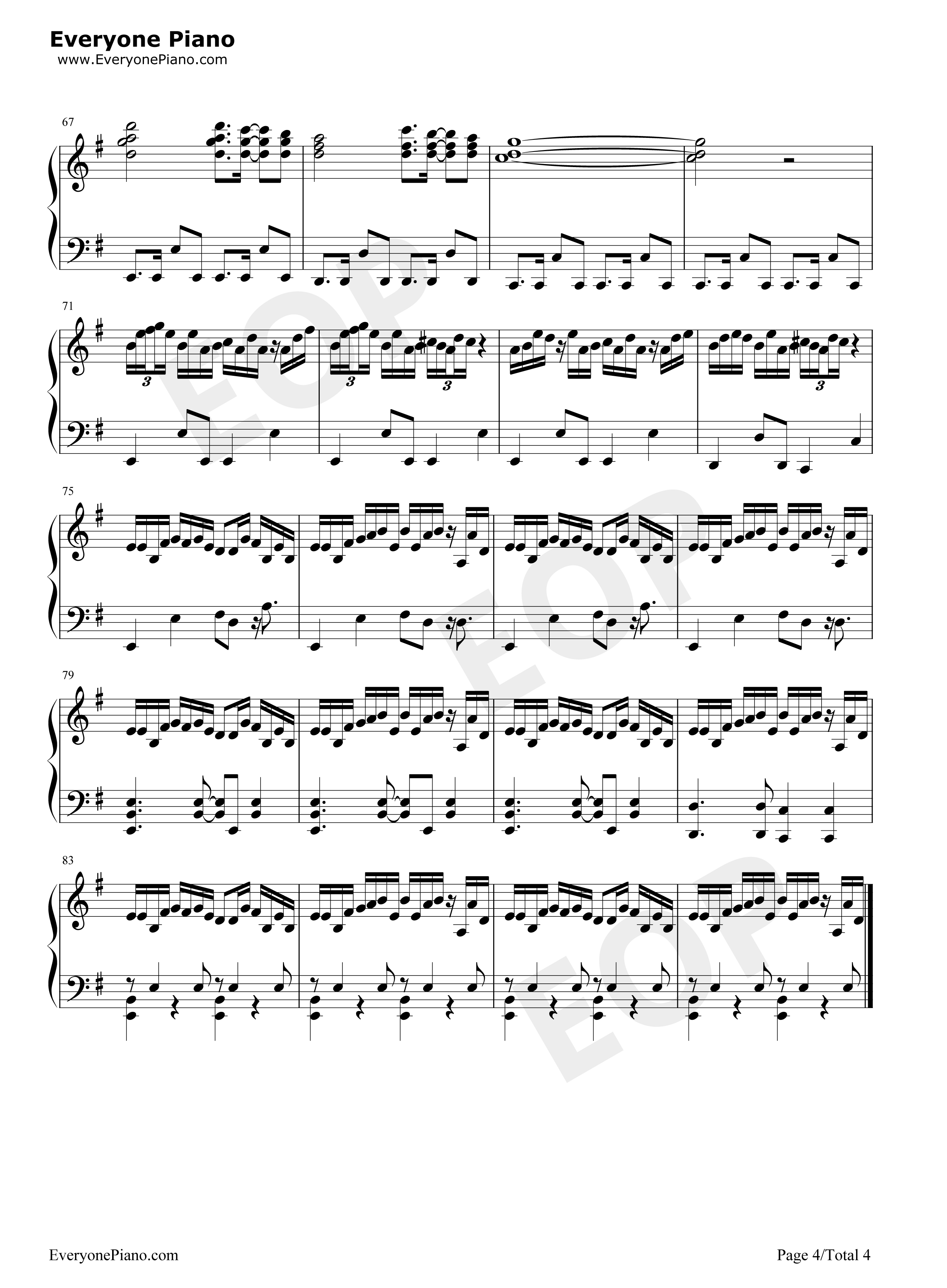 Perfect_Time钢琴谱_泽野弘之