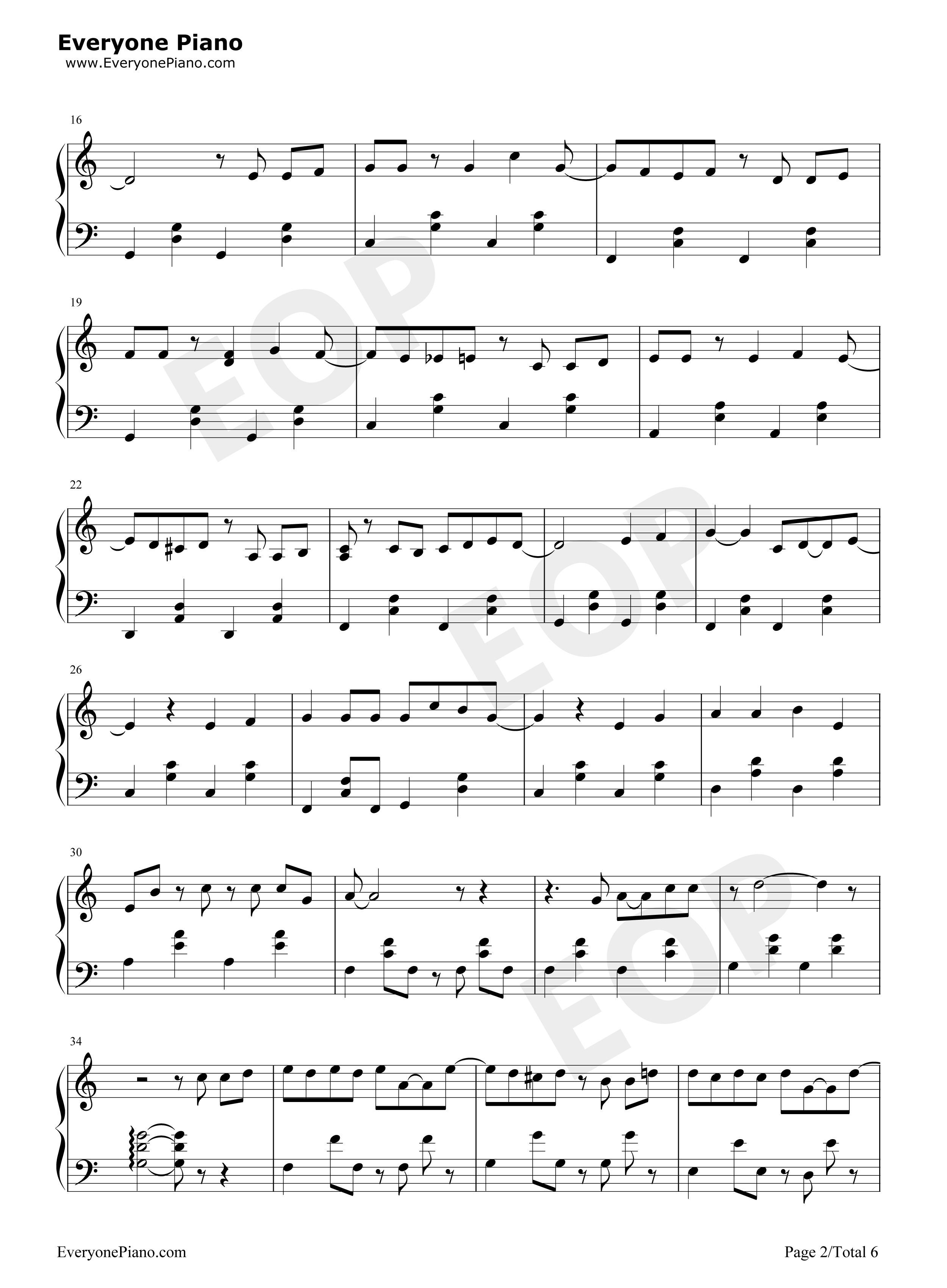 想给你钢琴谱_钟易轩