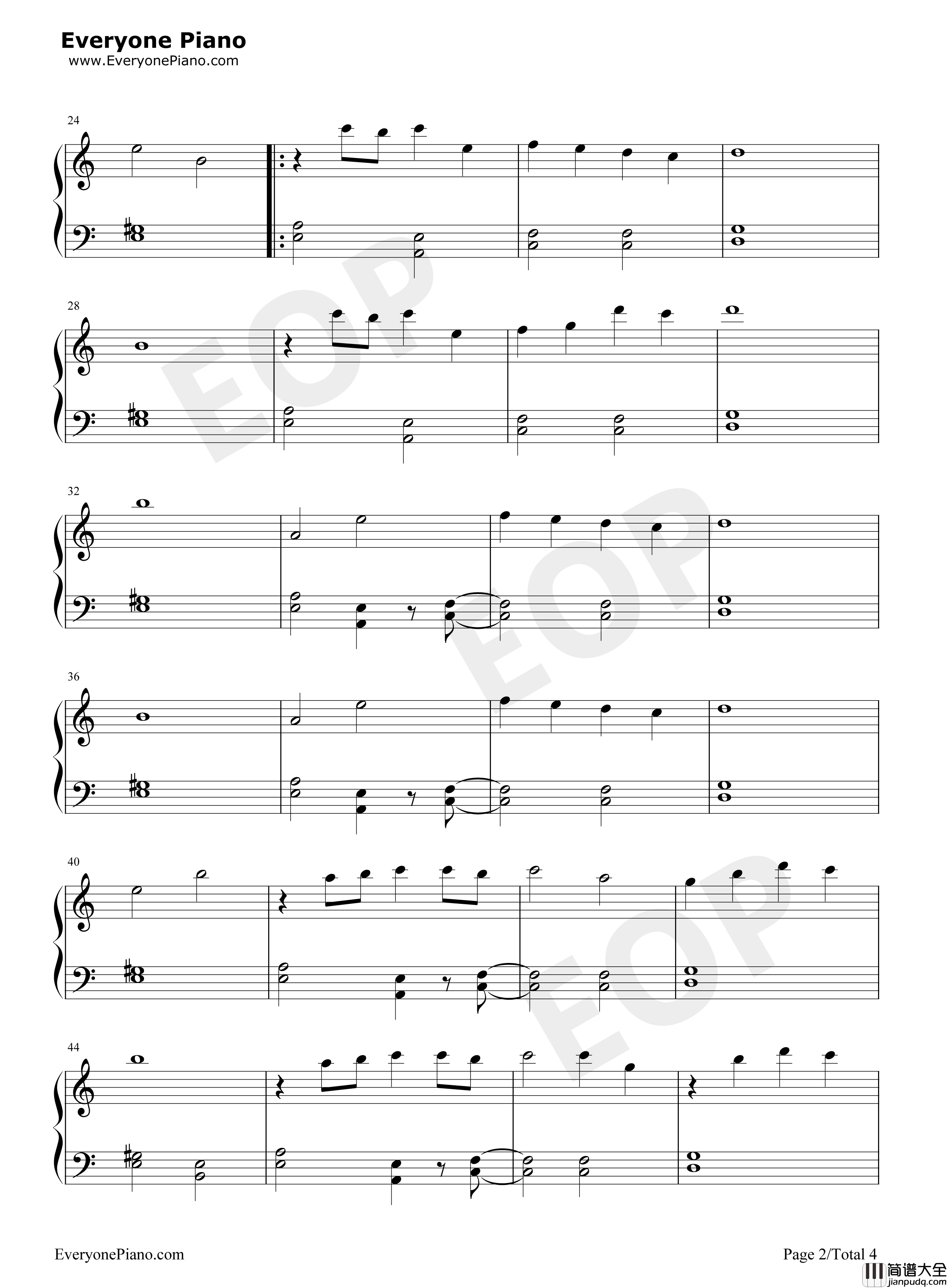 风一样的勇士钢琴谱_崔现雅