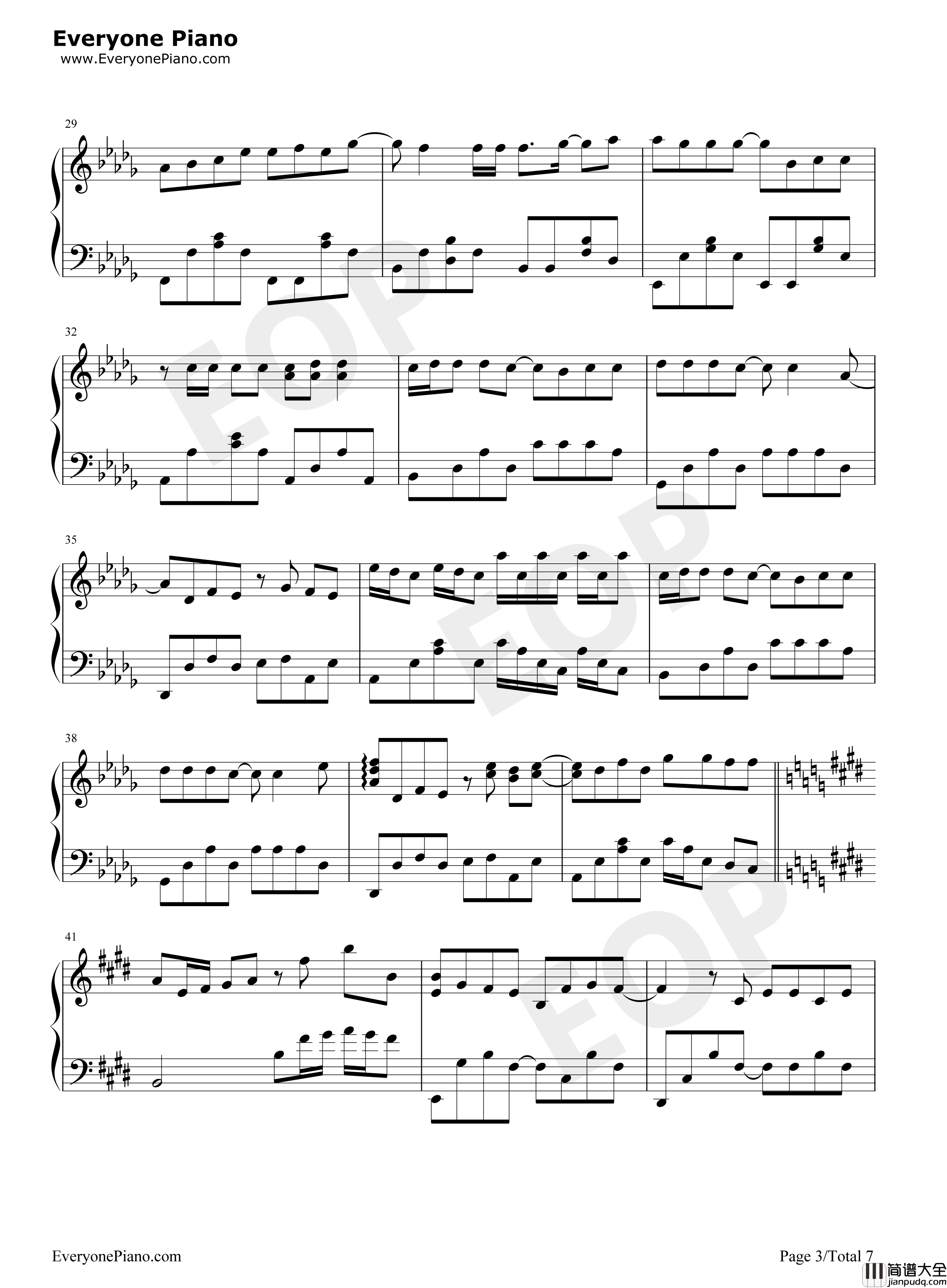 意外钢琴谱_薛之谦