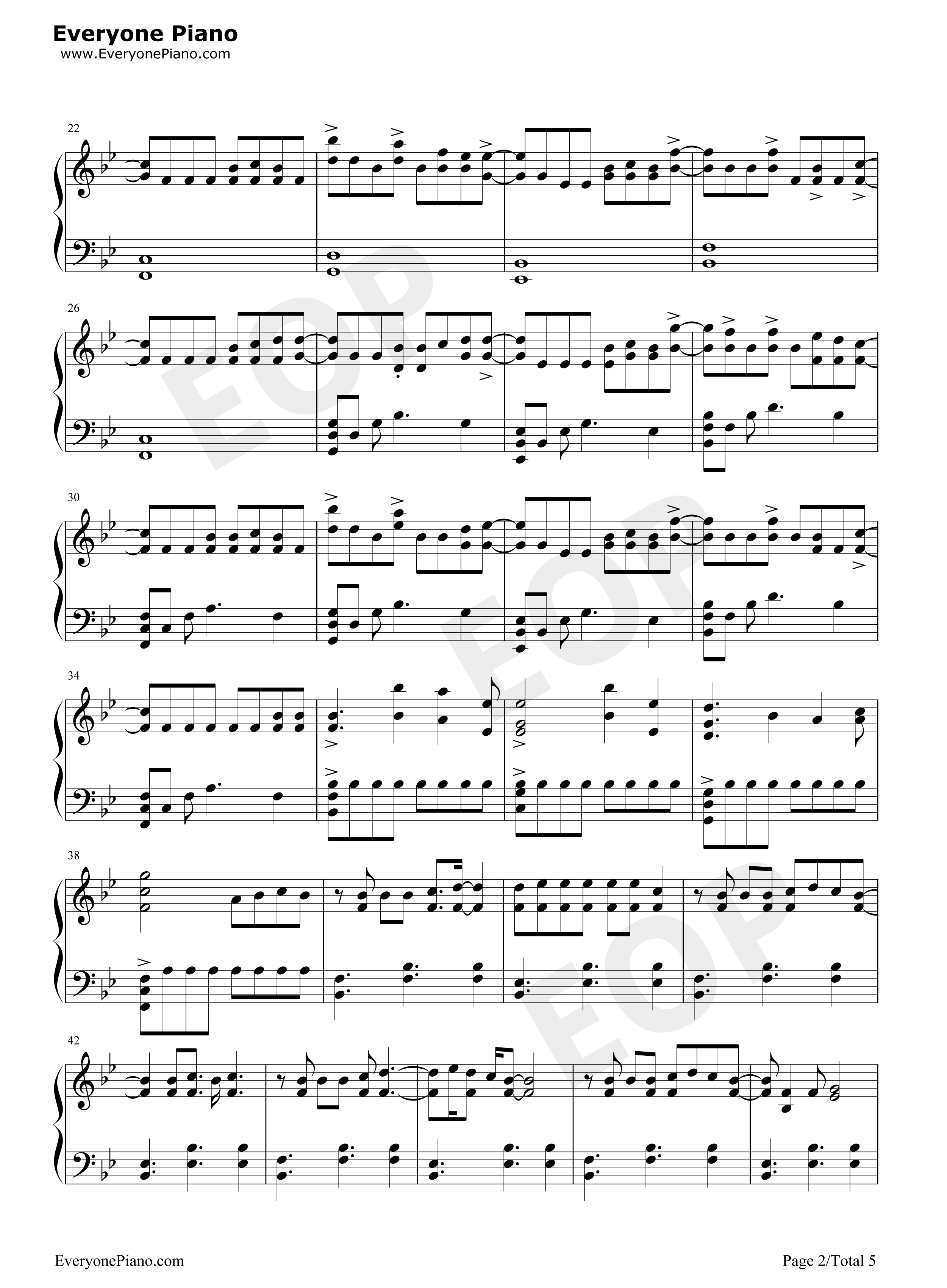 Rewrite_The_Stars钢琴谱_Zac_Efron_Zendaya