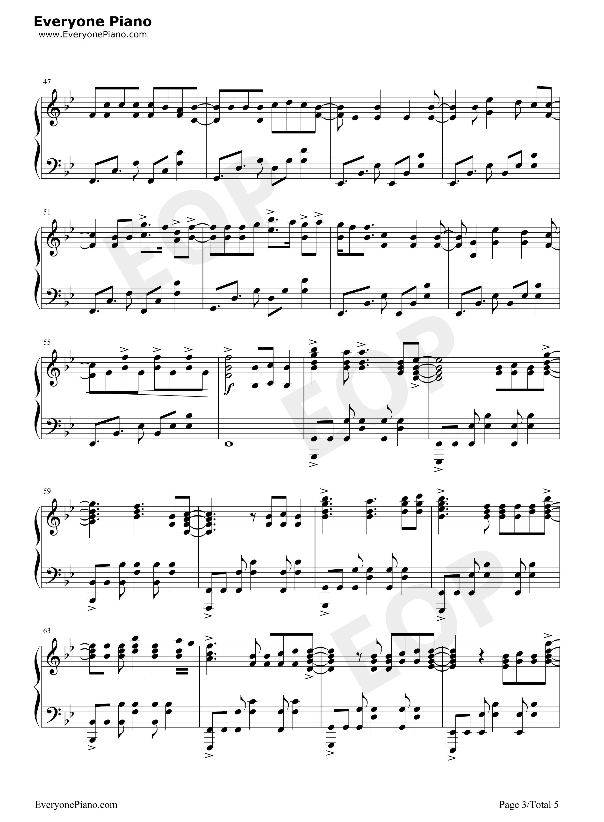 Rewrite_The_Stars钢琴谱_Zac_Efron_Zendaya