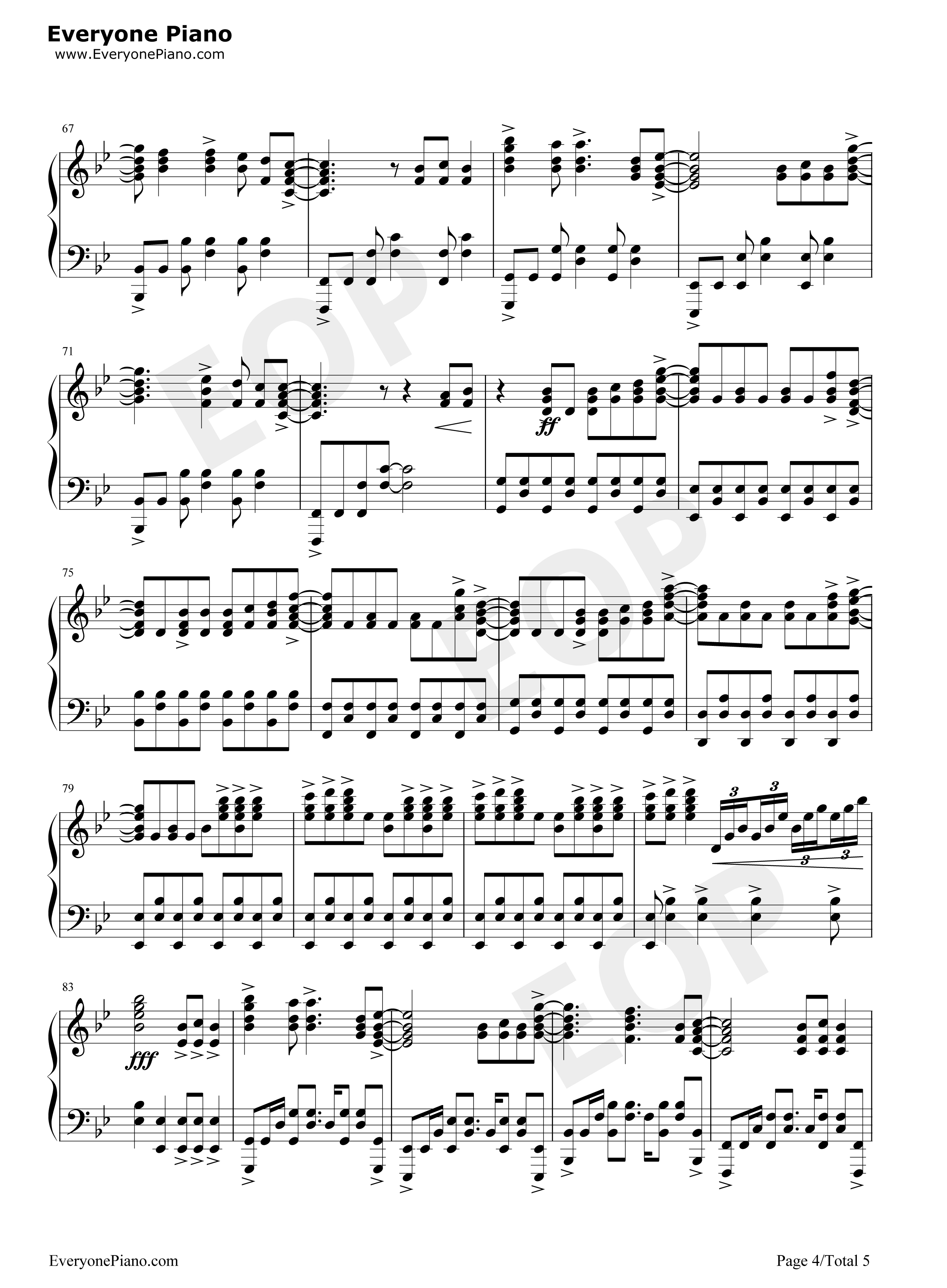 Rewrite_The_Stars钢琴谱_Zac_Efron_Zendaya