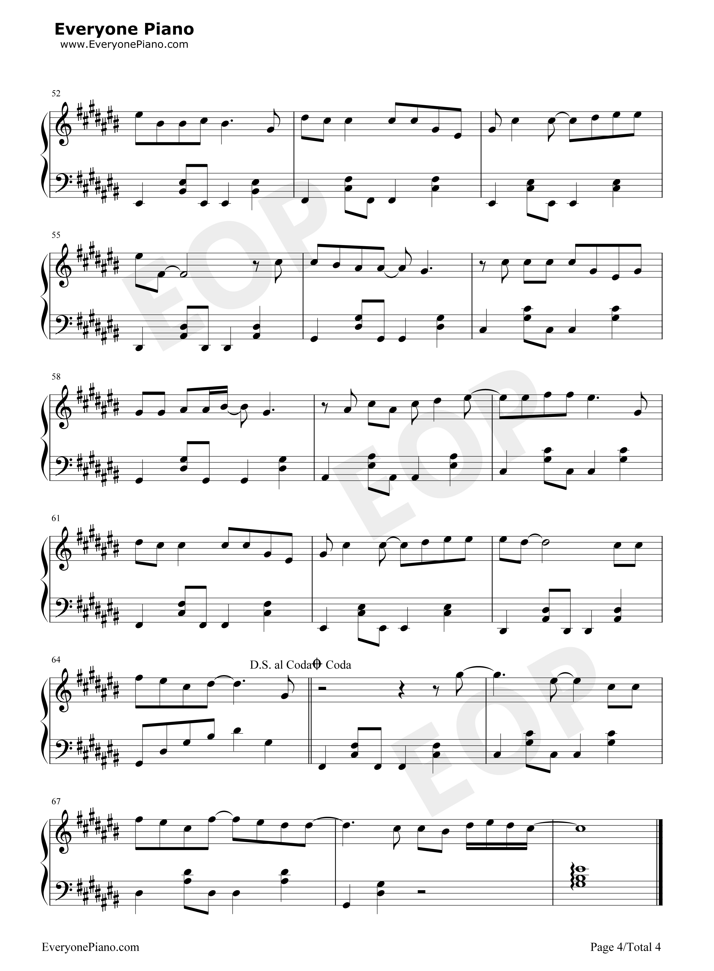 一起老去钢琴谱_薛凯琪