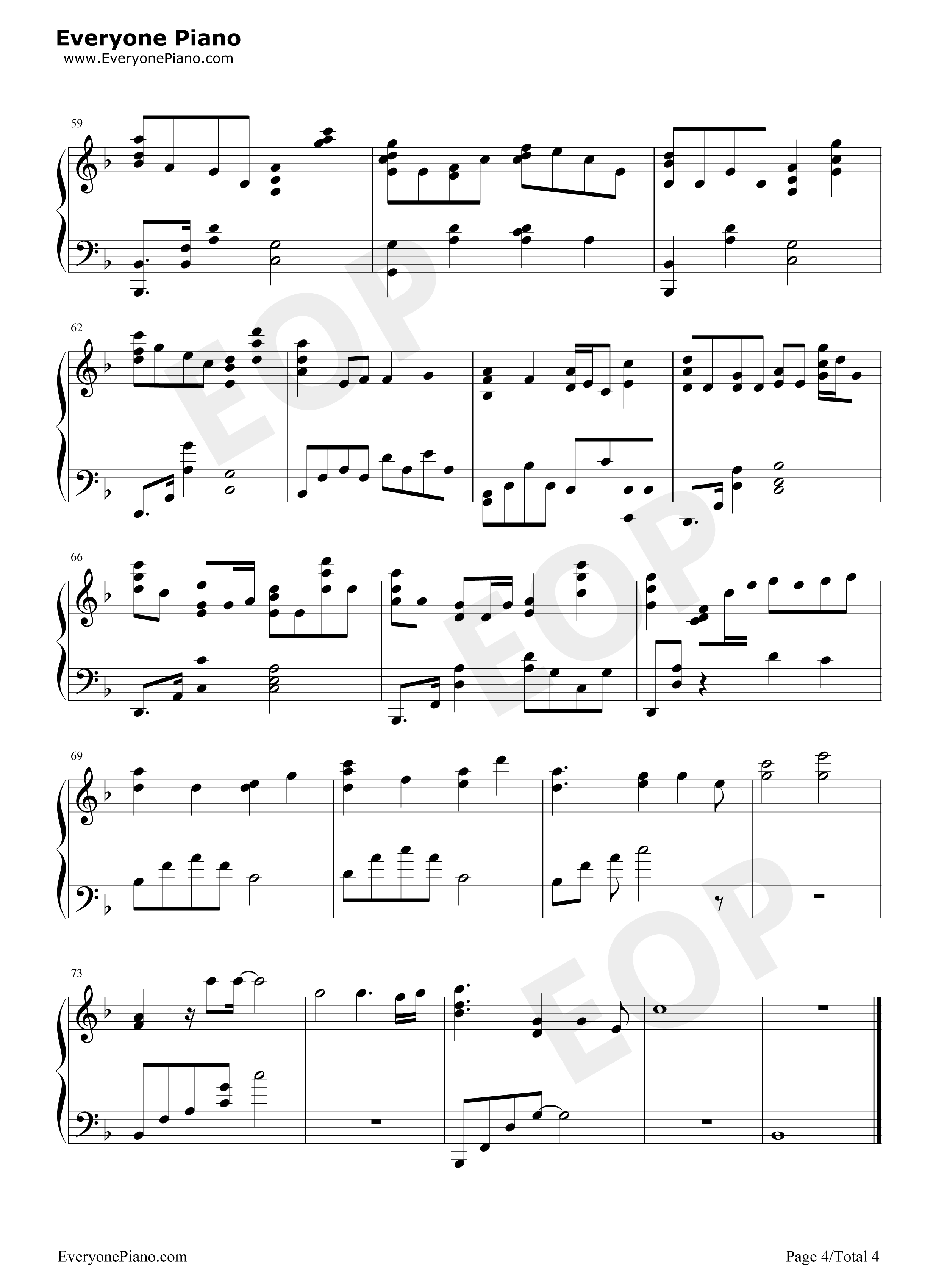 极北の民钢琴谱_浜渦正志