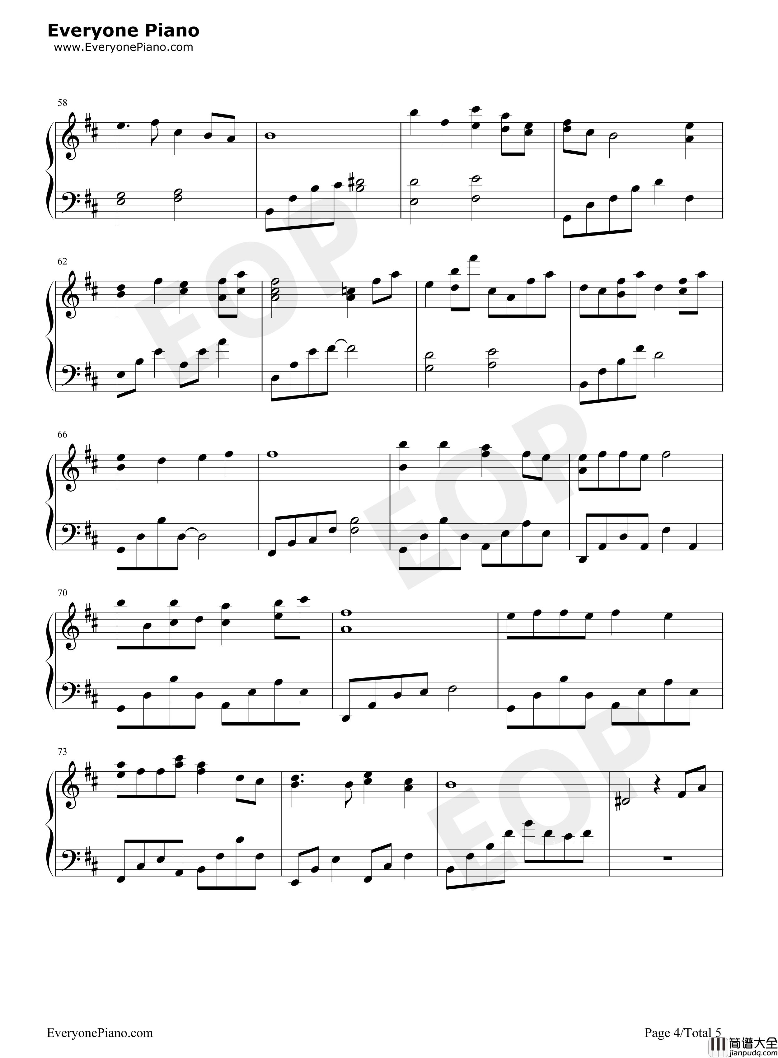 微笑みの彼方钢琴谱_Minami