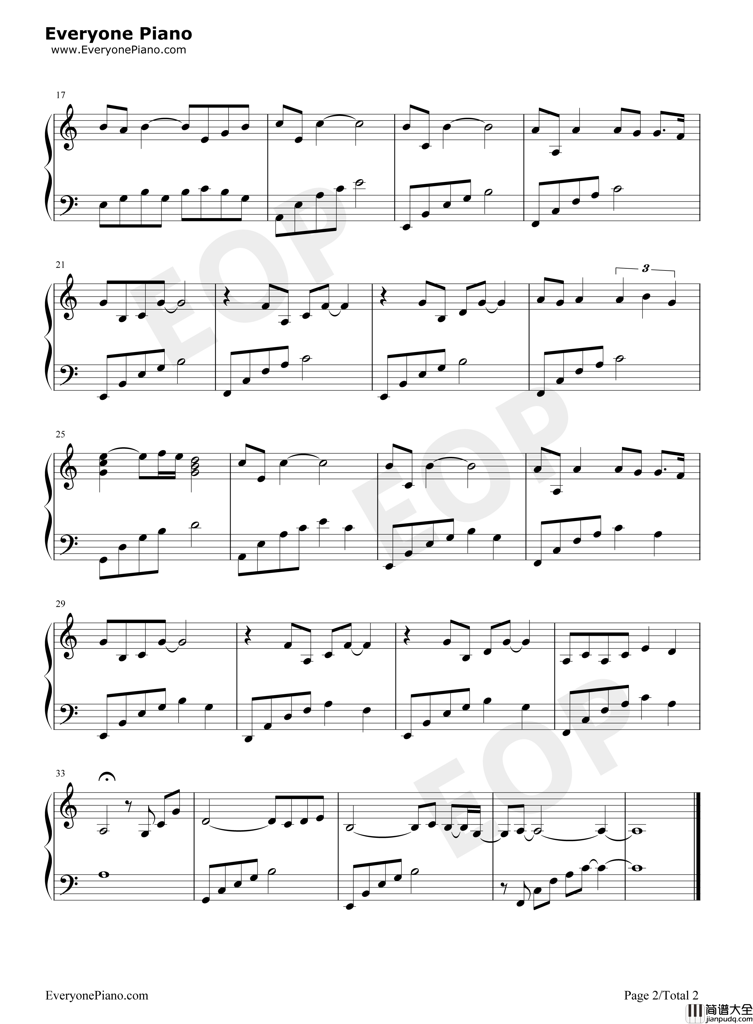 朔与亚纪钢琴谱_河野伸