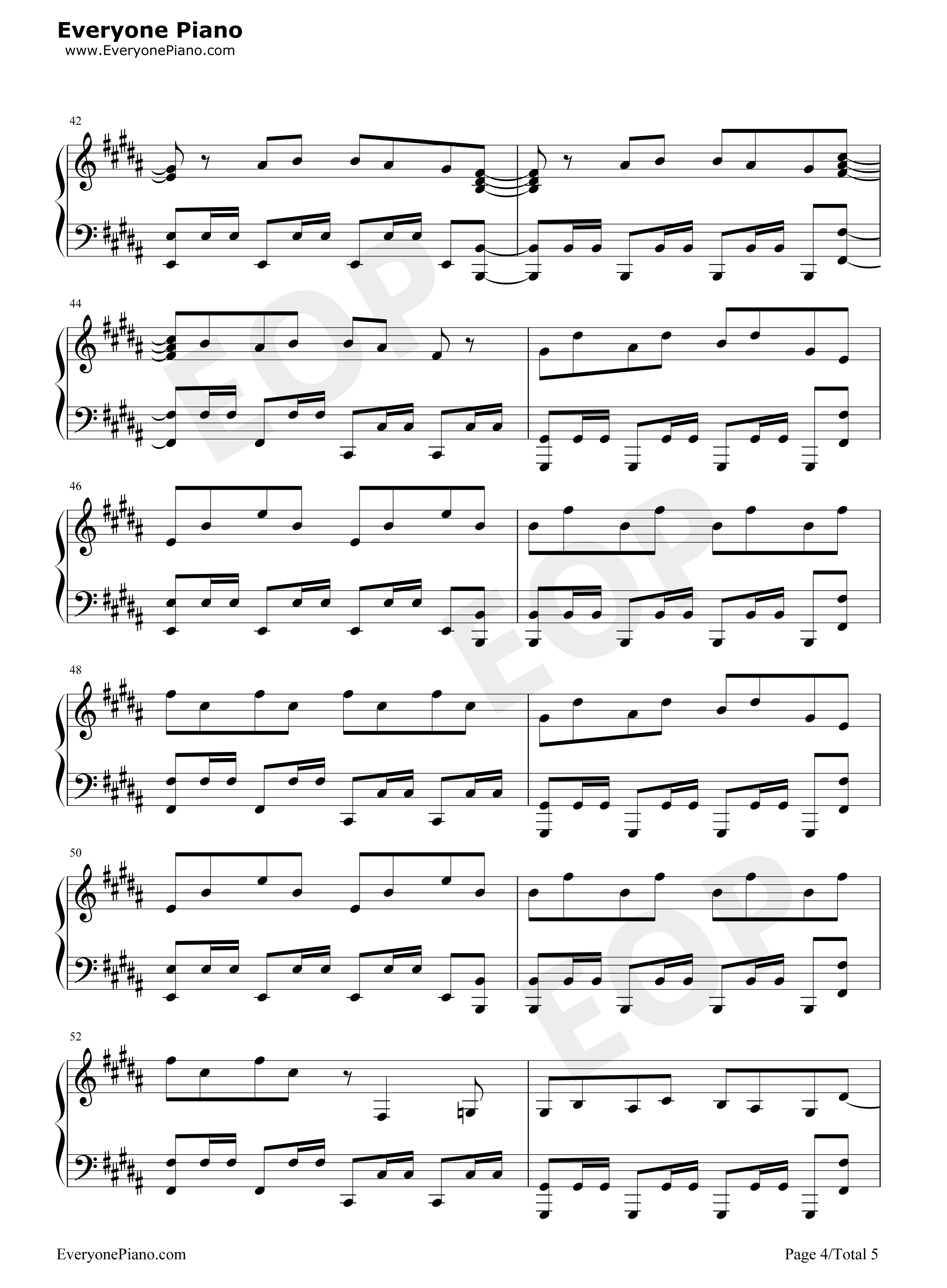 Electroman_Adventures钢琴谱_Geometry_Dash