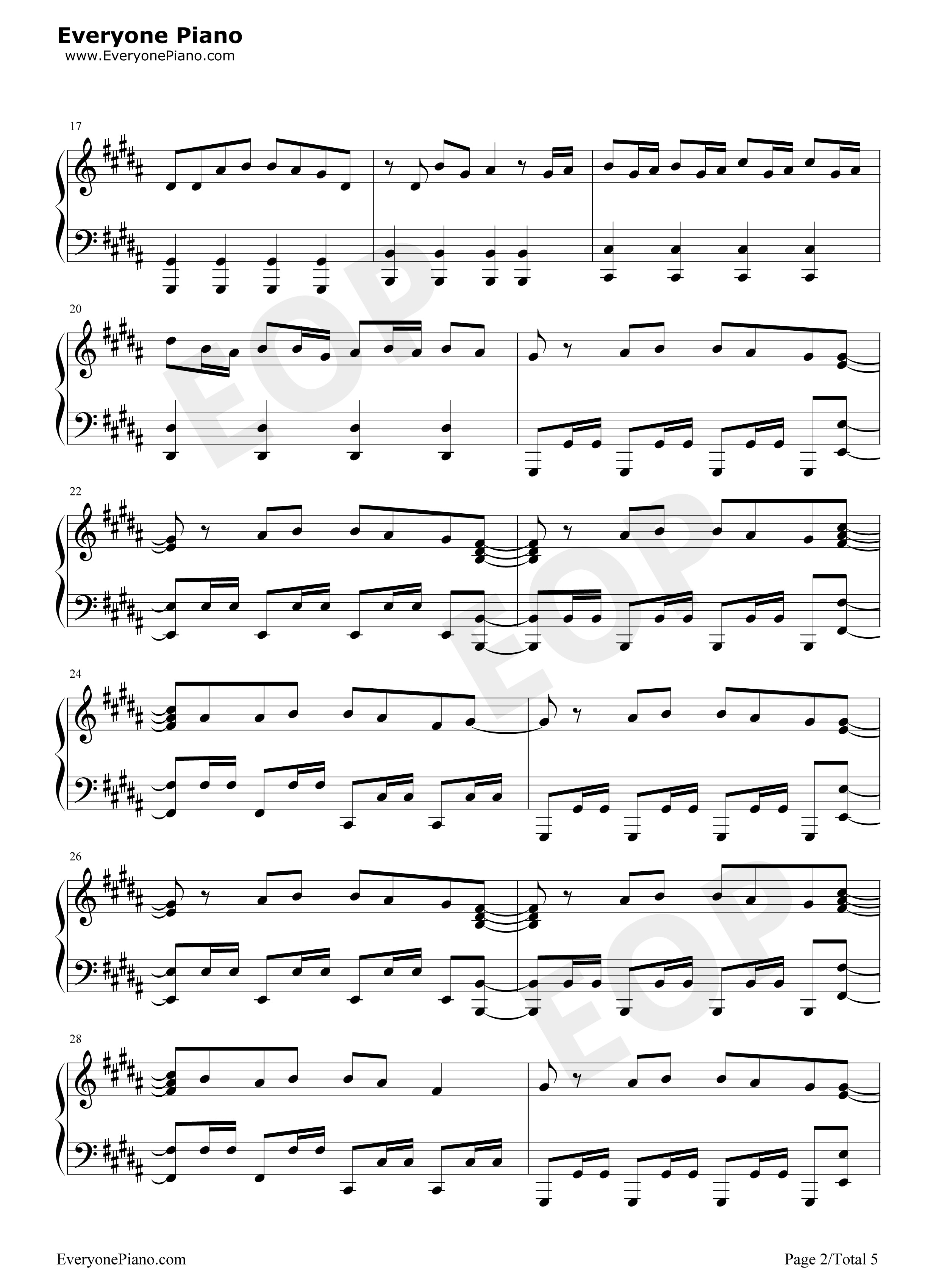 Electroman_Adventures钢琴谱_Geometry_Dash