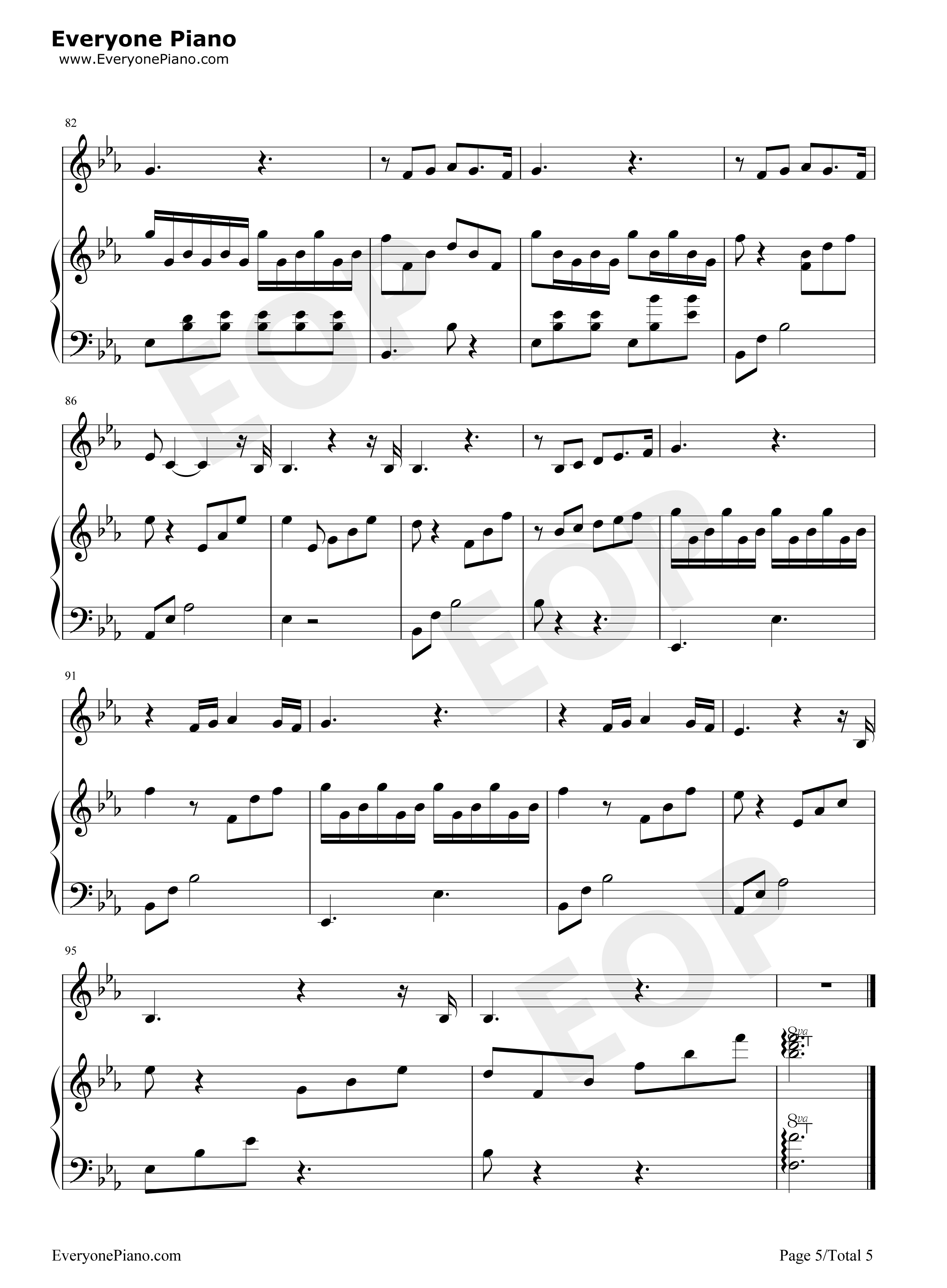 Je_vole钢琴谱_Louane