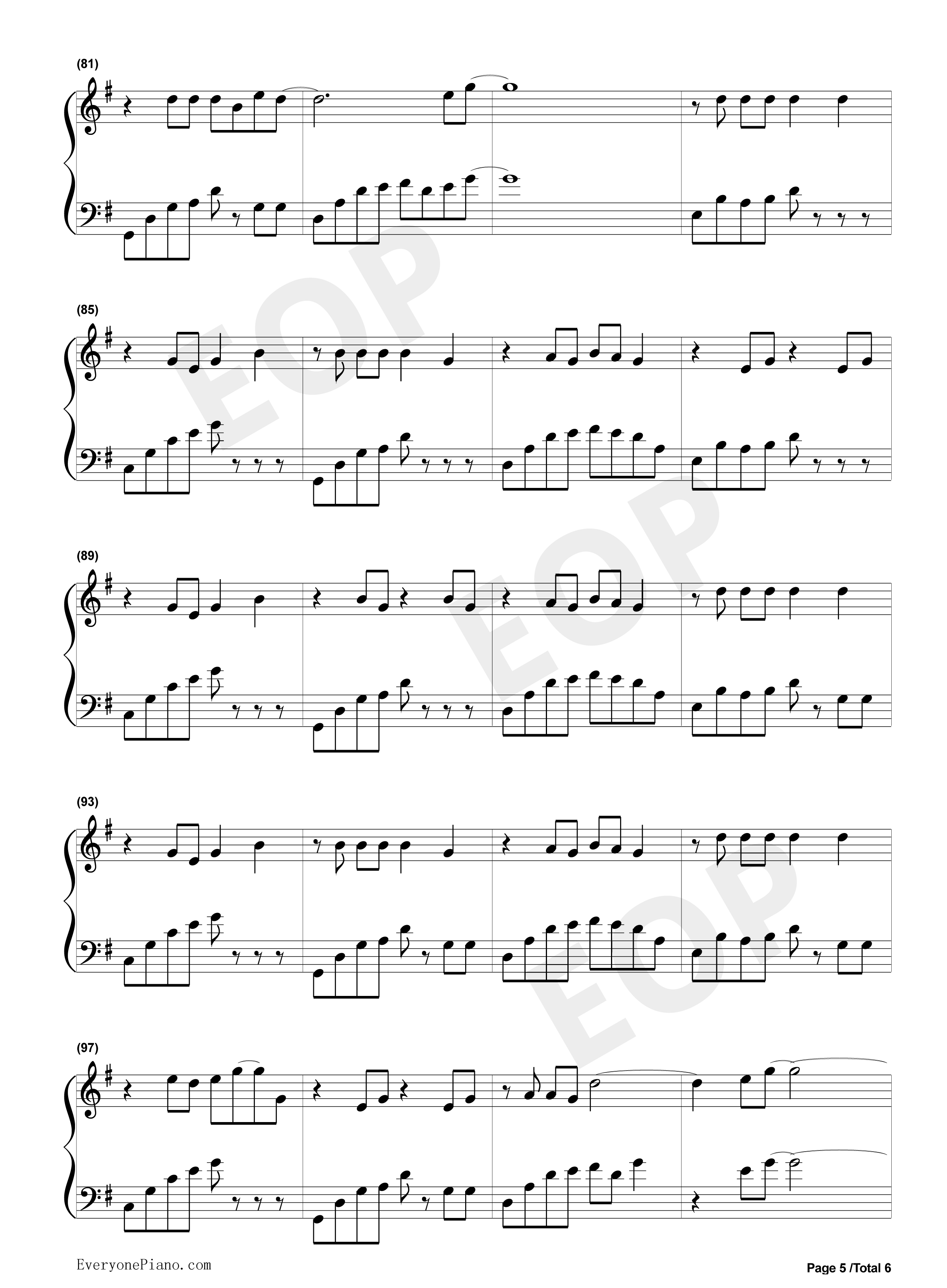 精彩才刚刚开始钢琴谱_易烊千玺