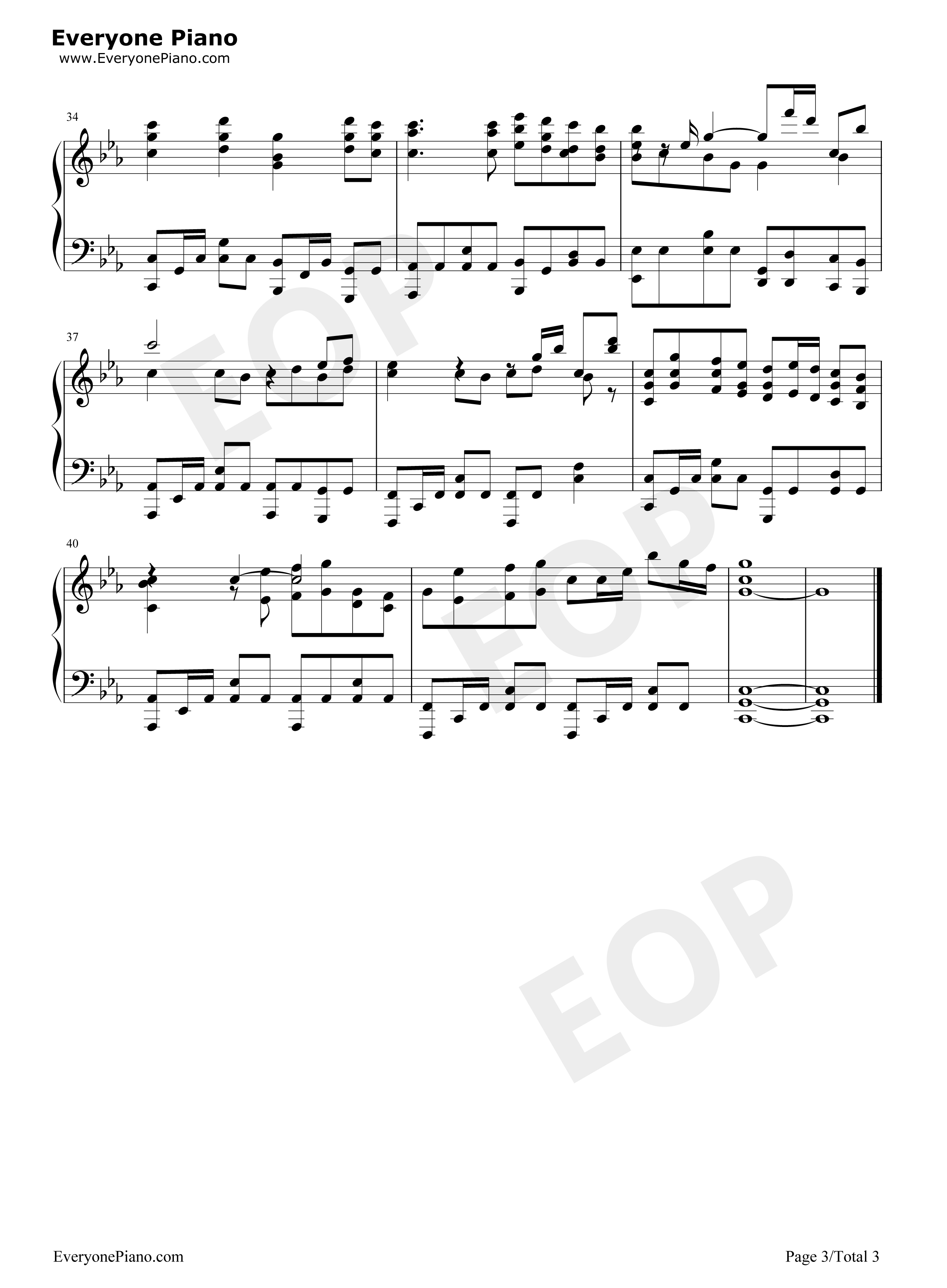 暁钢琴谱_志方晶子