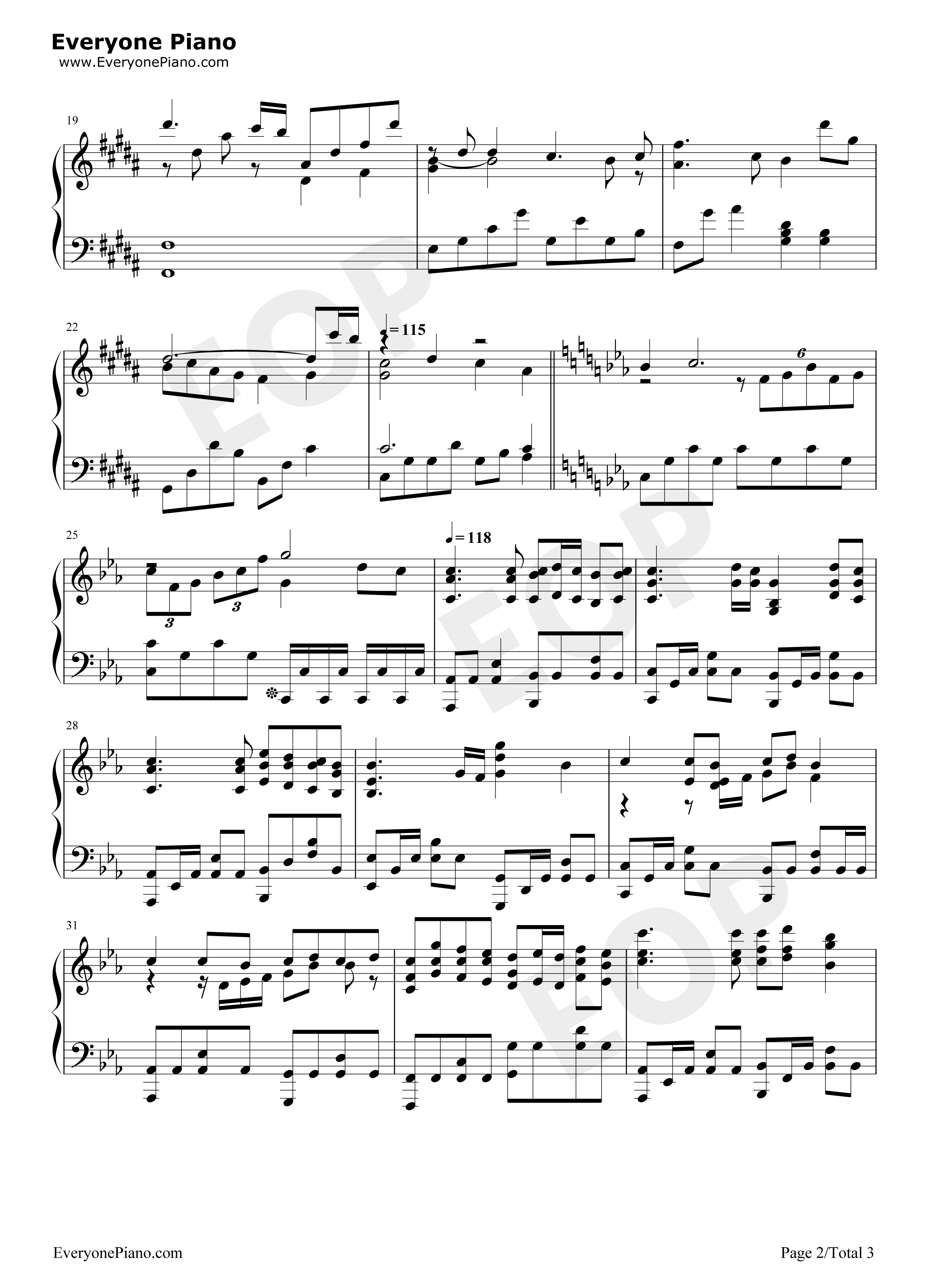 暁钢琴谱_志方晶子