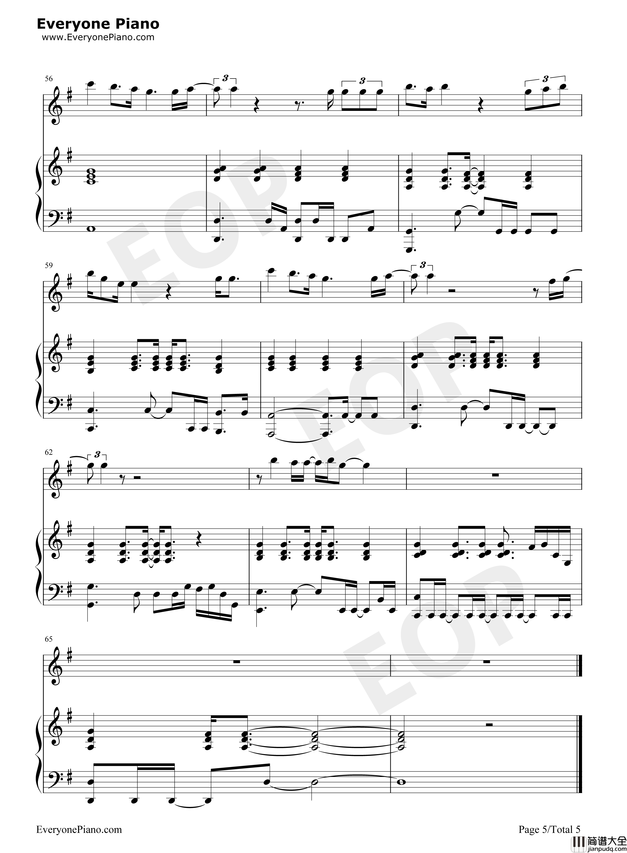 给你的歌钢琴谱_邓紫棋