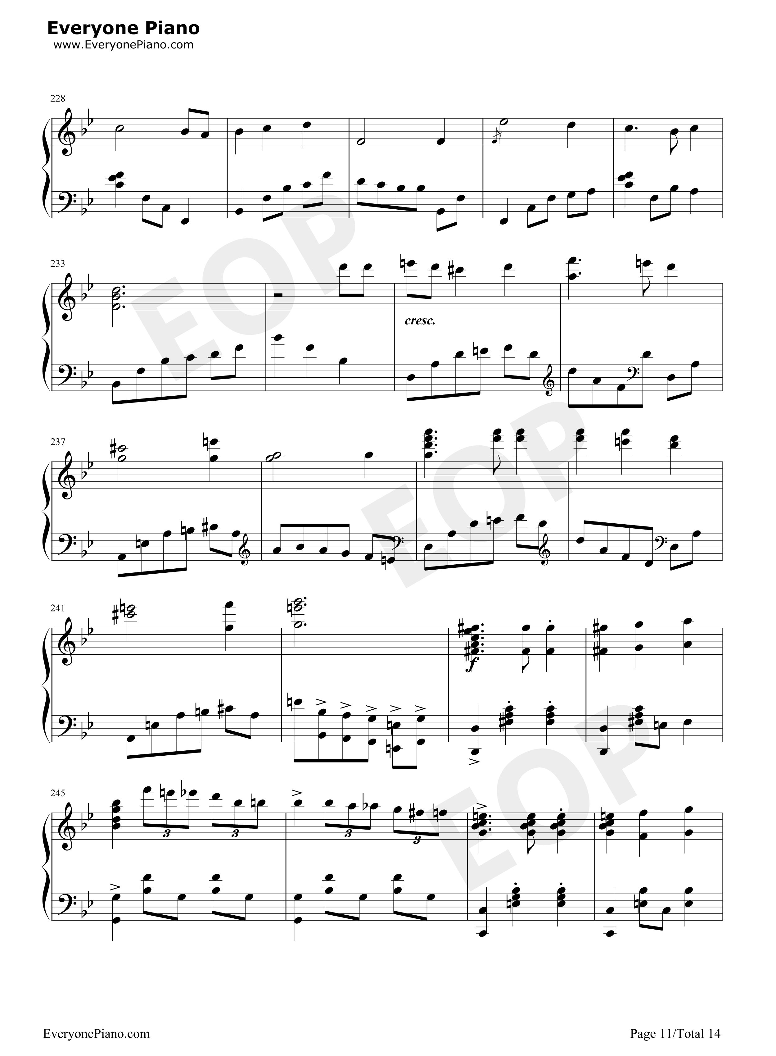 世界の約束钢琴谱_倍赏千惠子