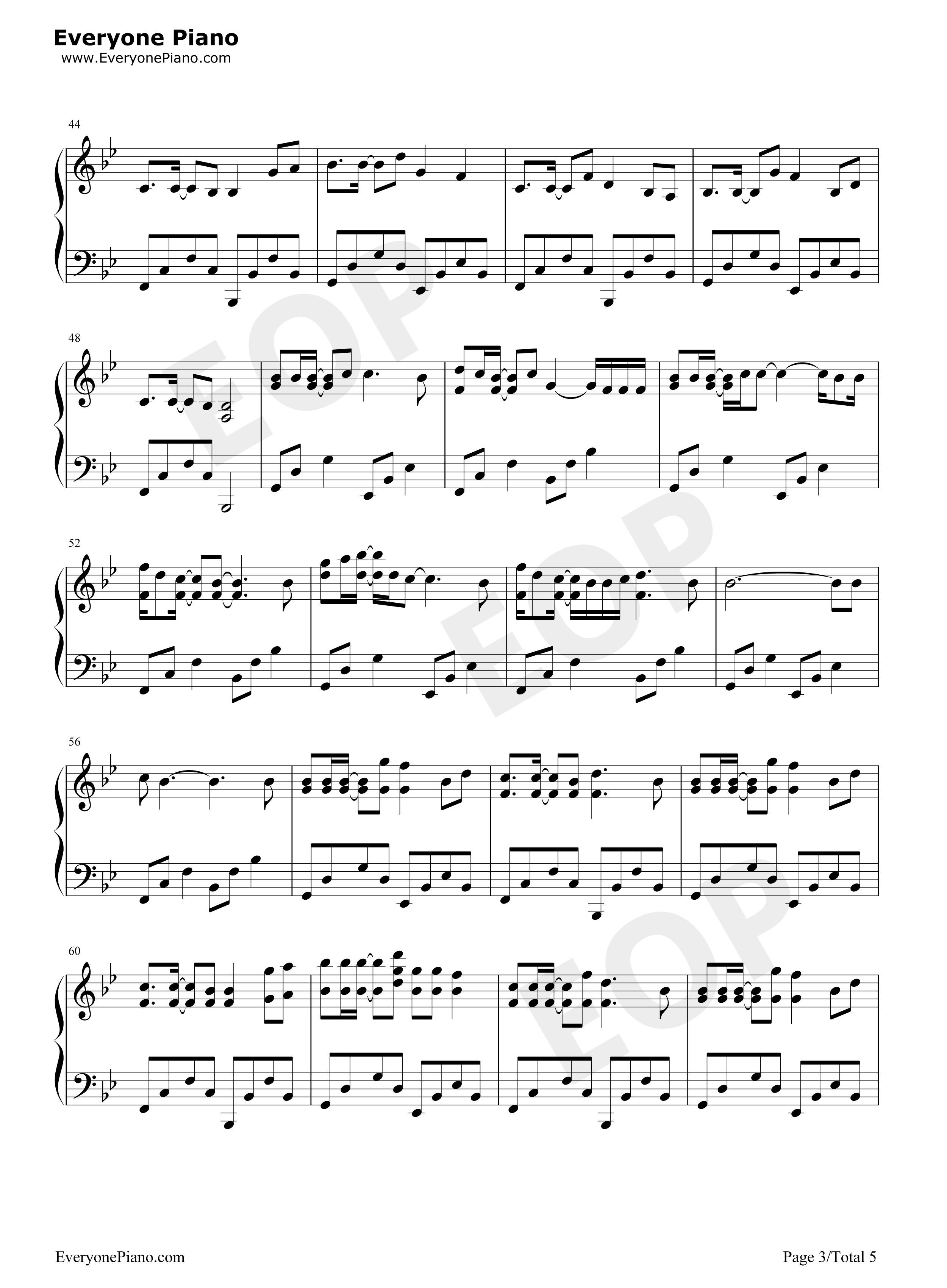 Way_Back_Home钢琴谱_SHAUN