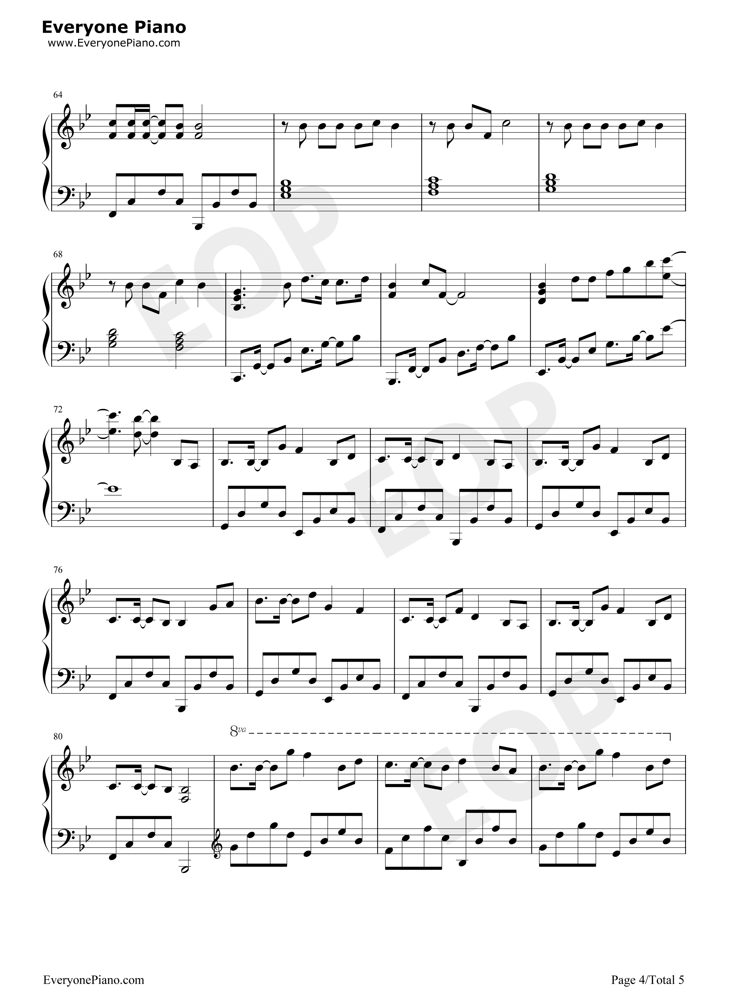 Way_Back_Home钢琴谱_SHAUN