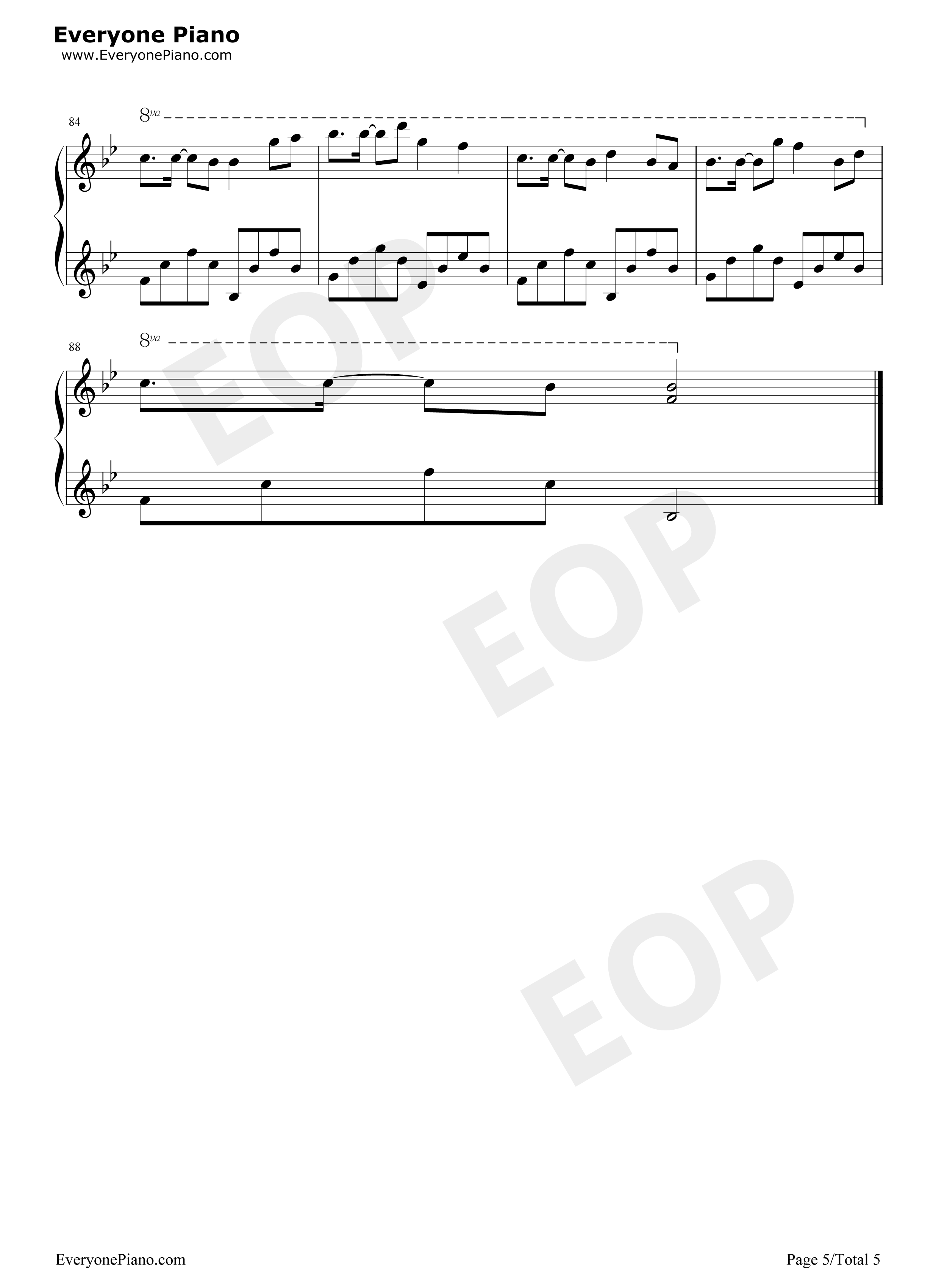 Way_Back_Home钢琴谱_SHAUN