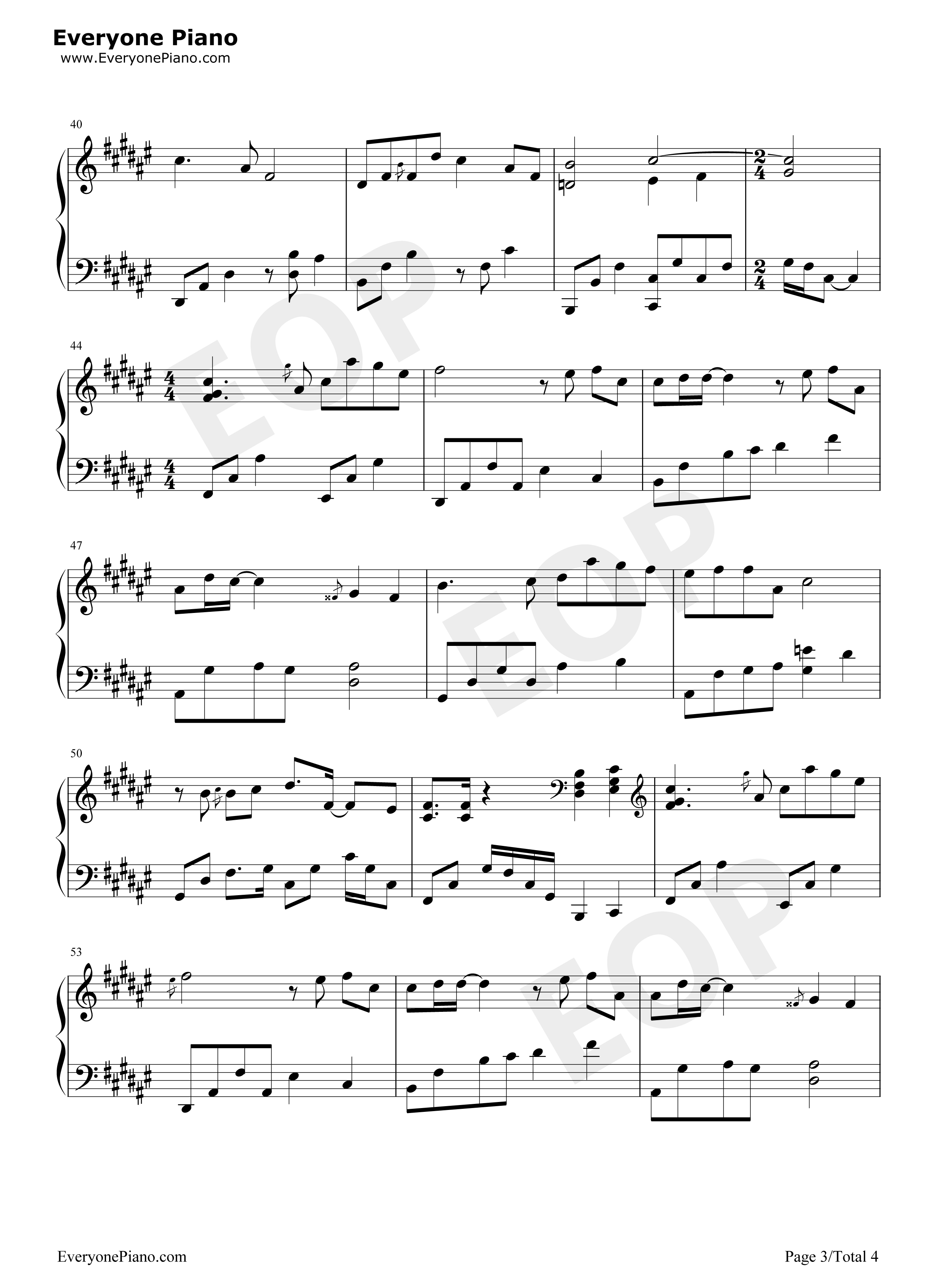 无关钢琴谱_周深