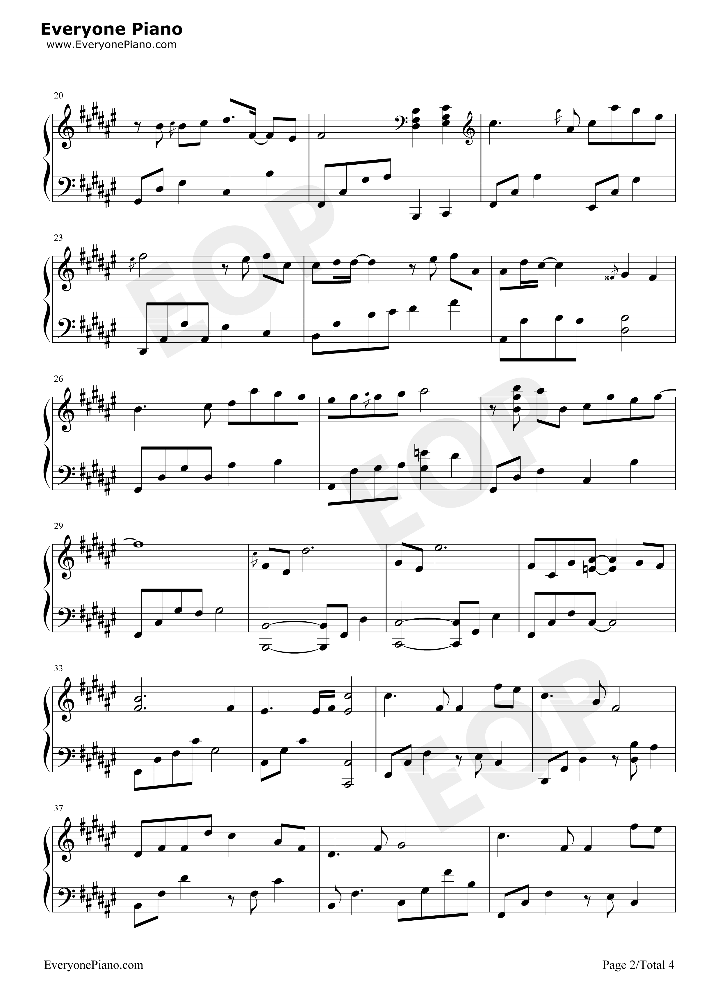 无关钢琴谱_周深