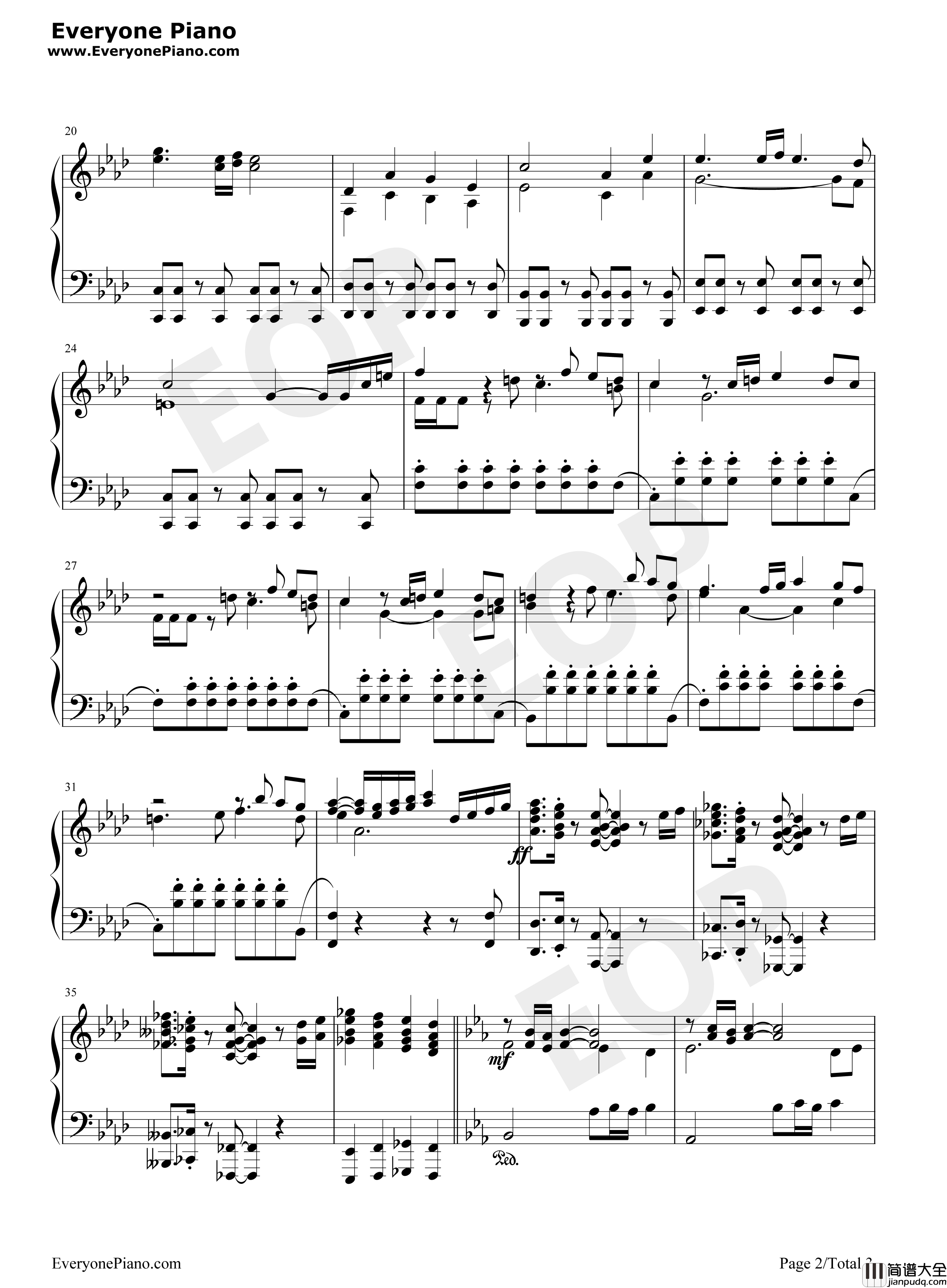 Distant_Roads钢琴谱_辻横由佳