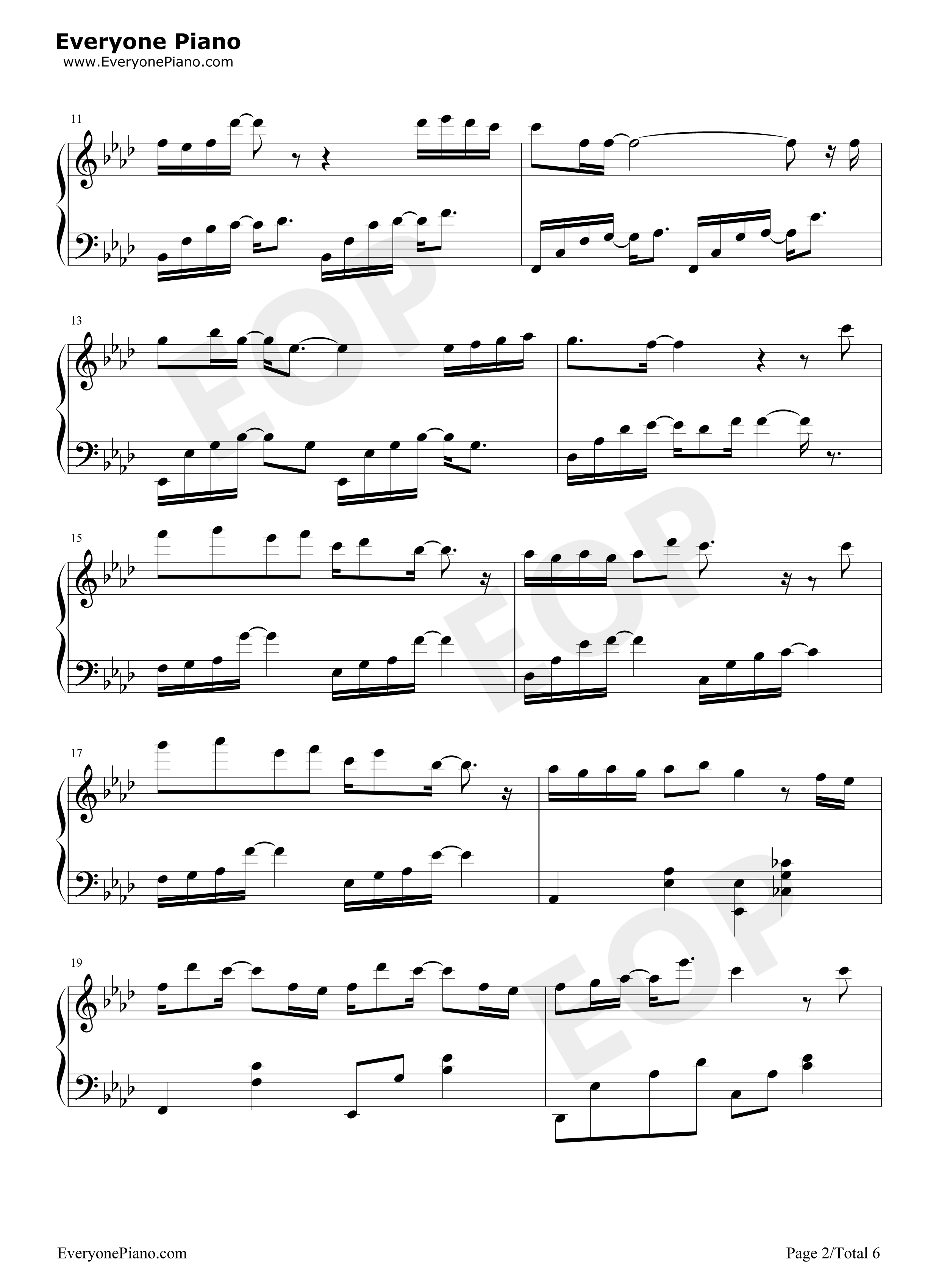 狐狸钢琴谱_薛之谦