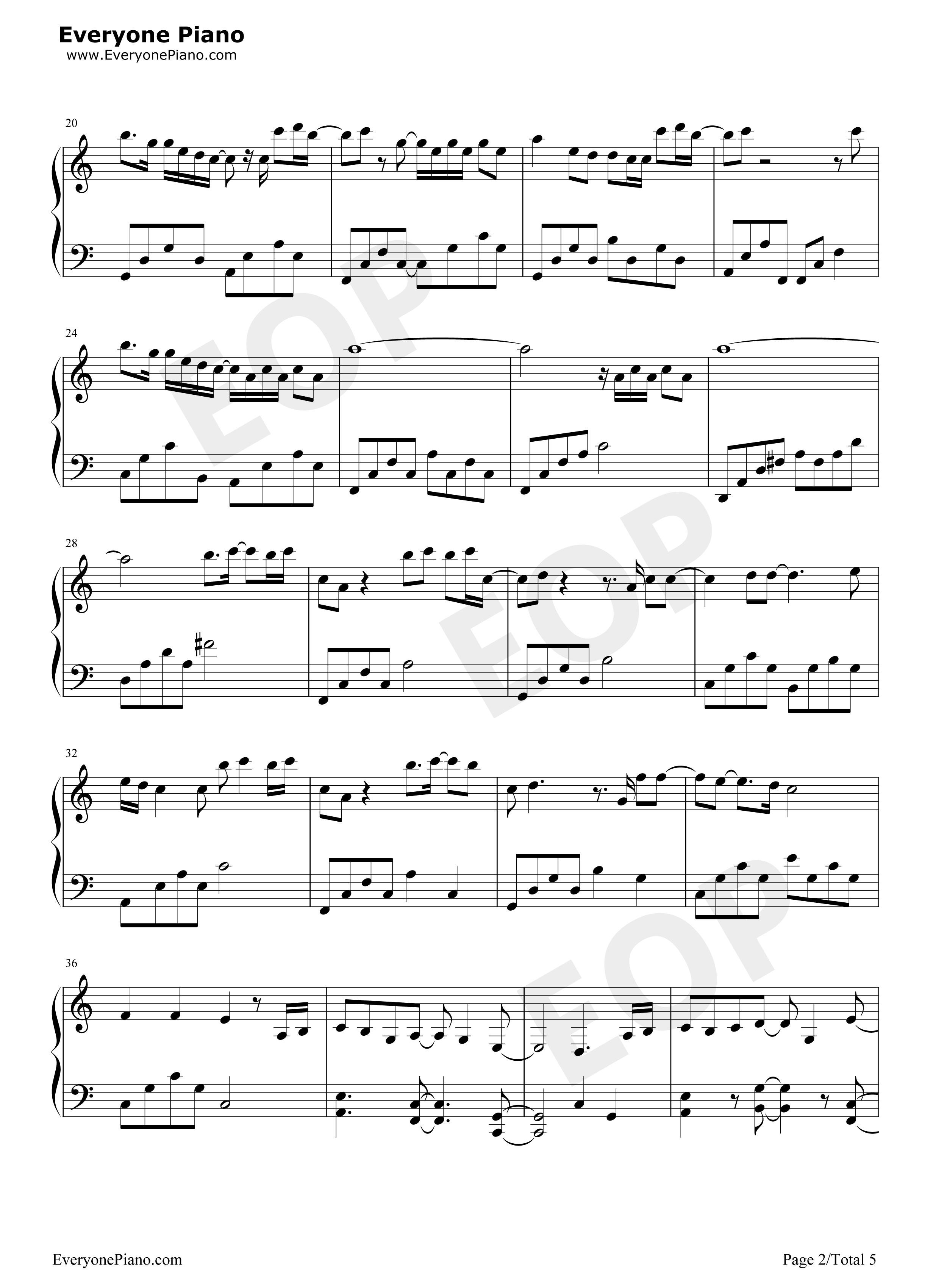 遗书钢琴谱_蔡健雅