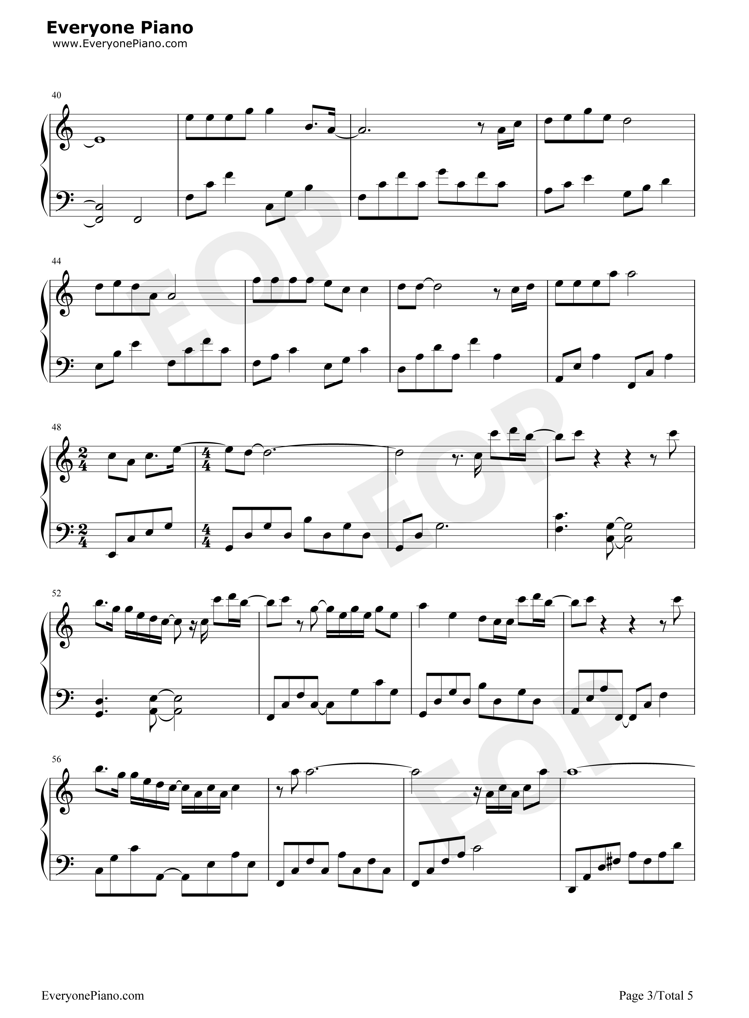 遗书钢琴谱_蔡健雅