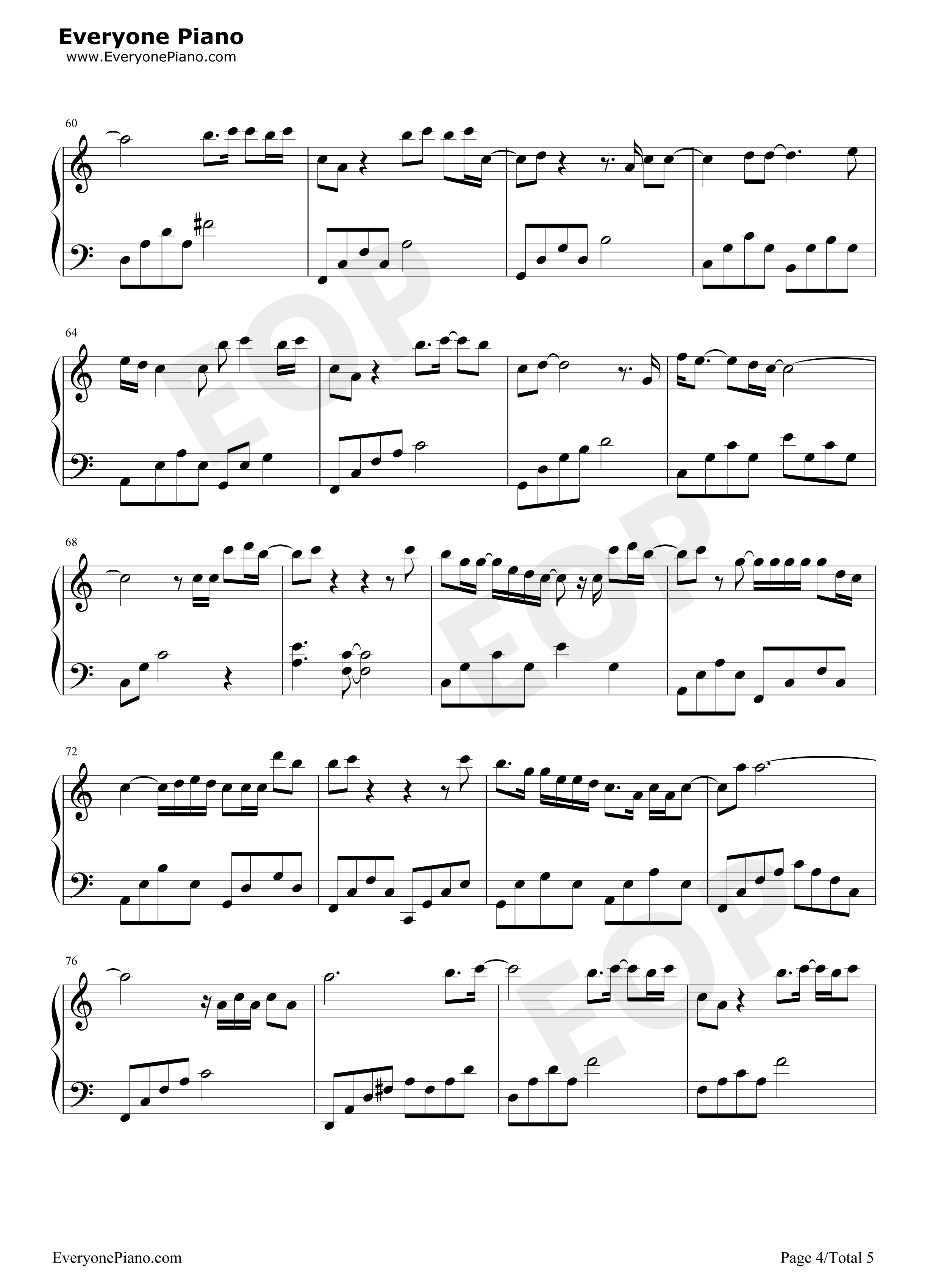 遗书钢琴谱_蔡健雅