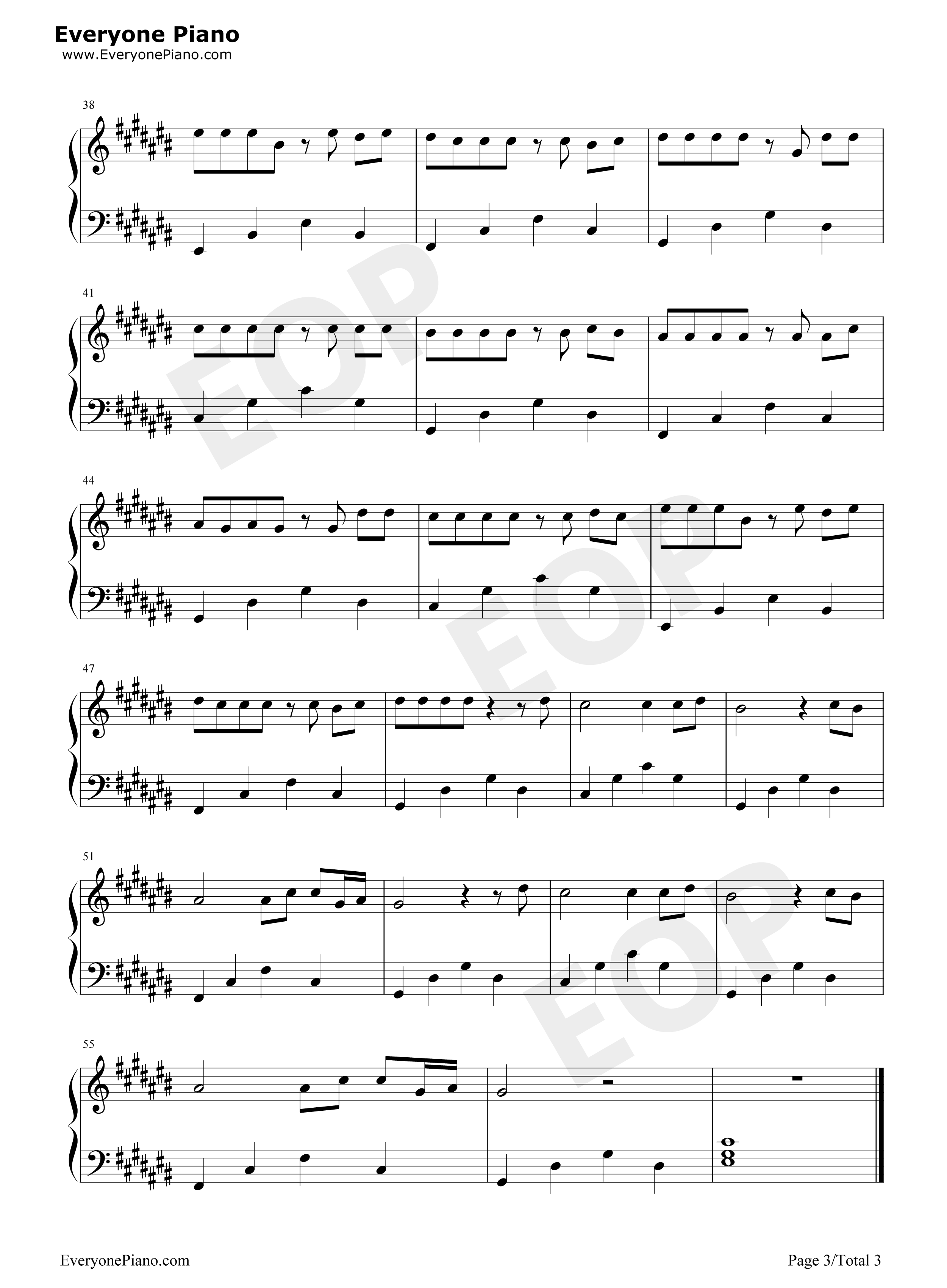 离开我你快乐吗钢琴谱_虎二