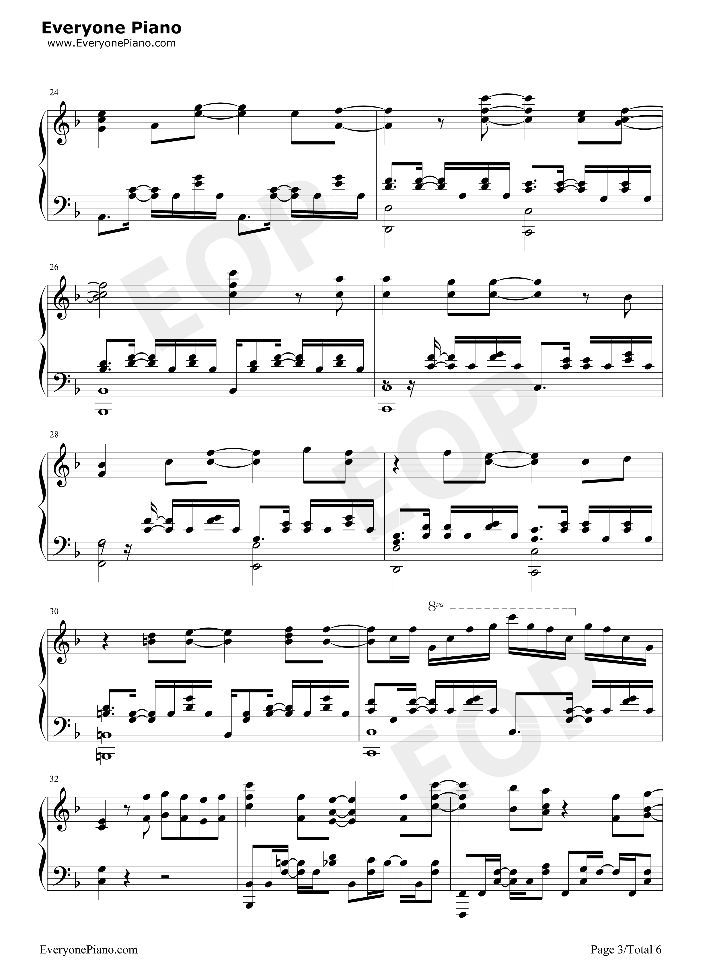 Rise钢琴谱_安月名莉子