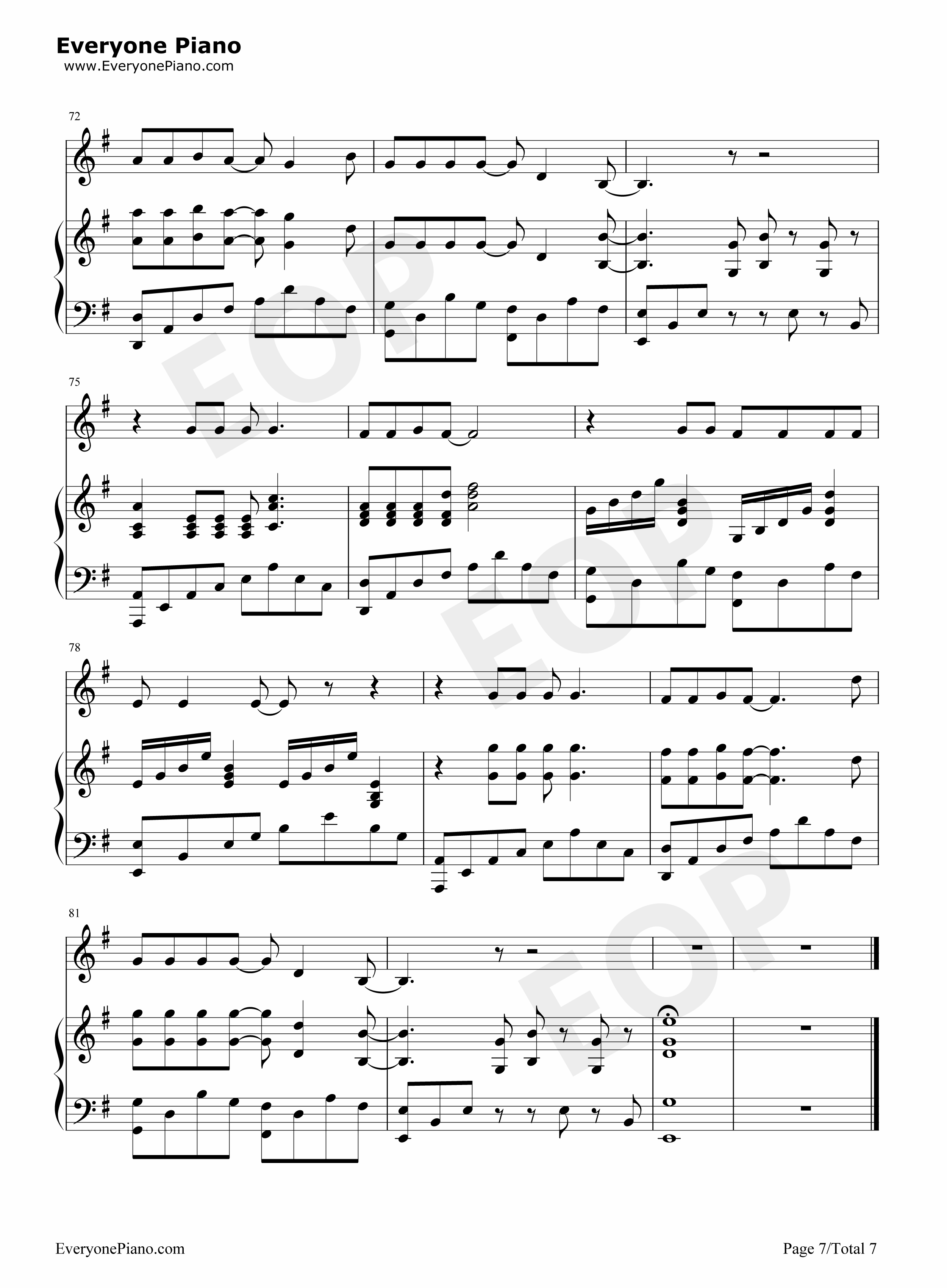 Shallow钢琴谱_Lady_Gaga_Bradley_Cooper