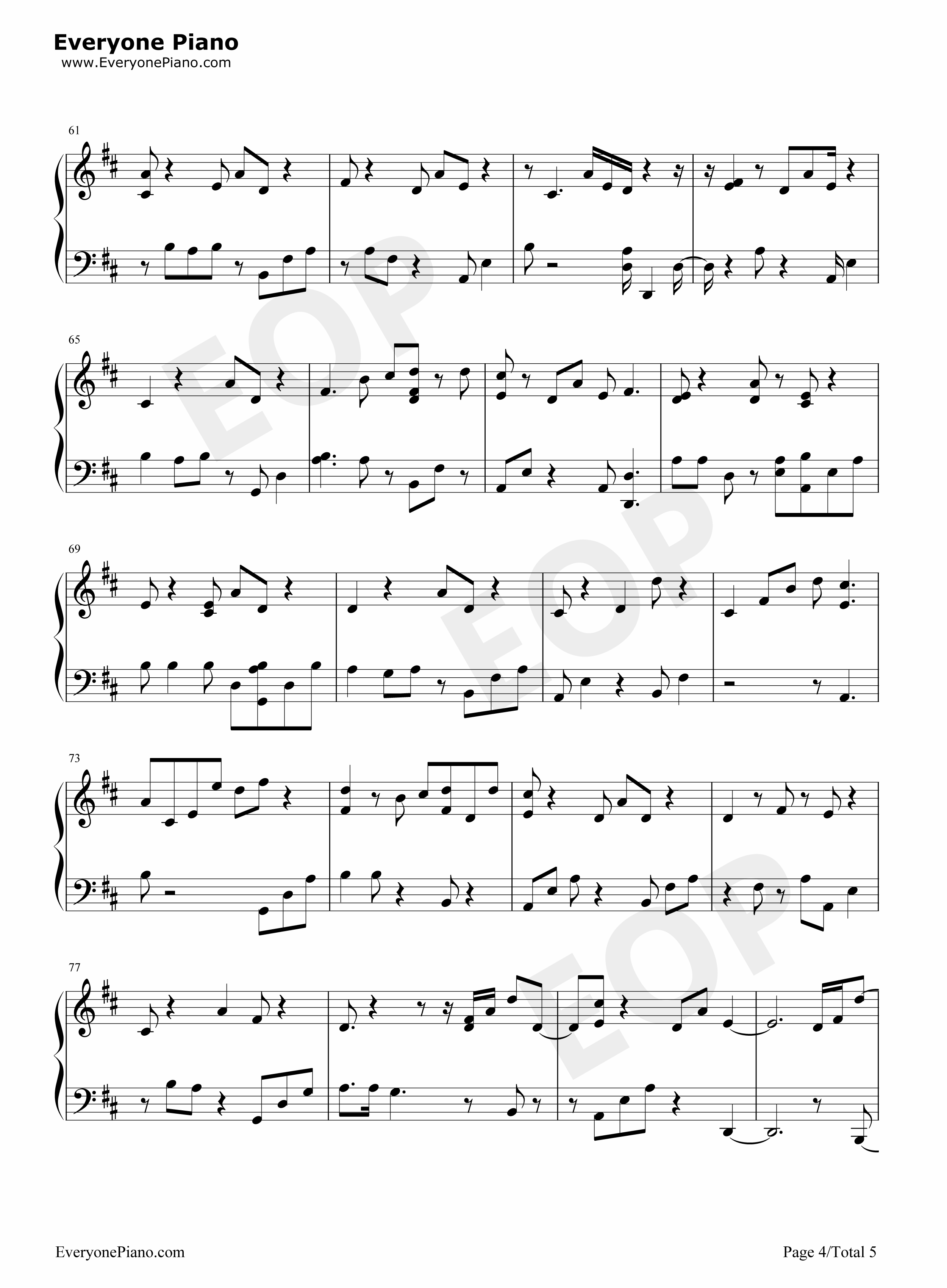 Thursday钢琴谱_Jess_Glynne