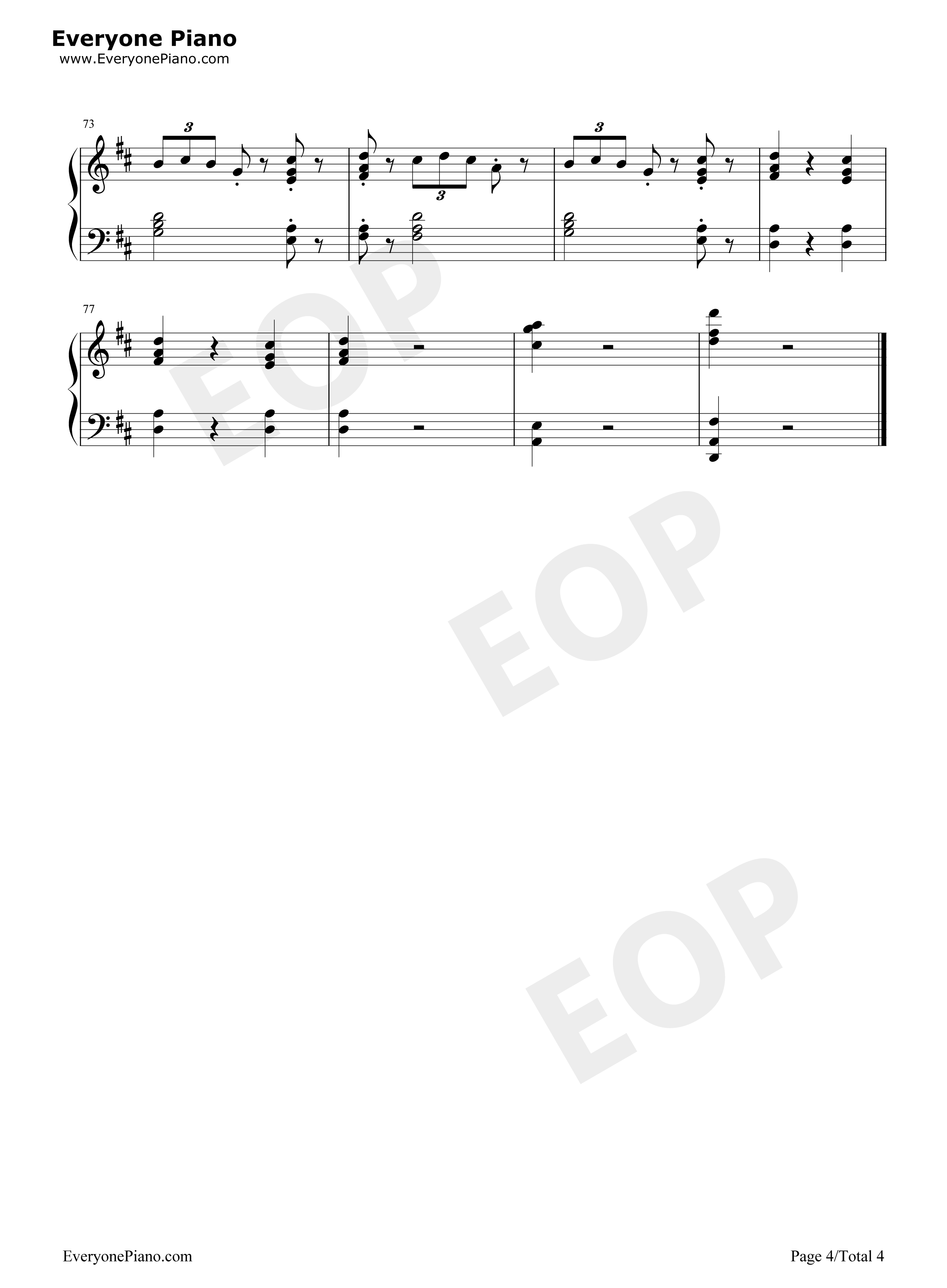 Waltz_of_the_Flowers钢琴谱_柴可夫斯基