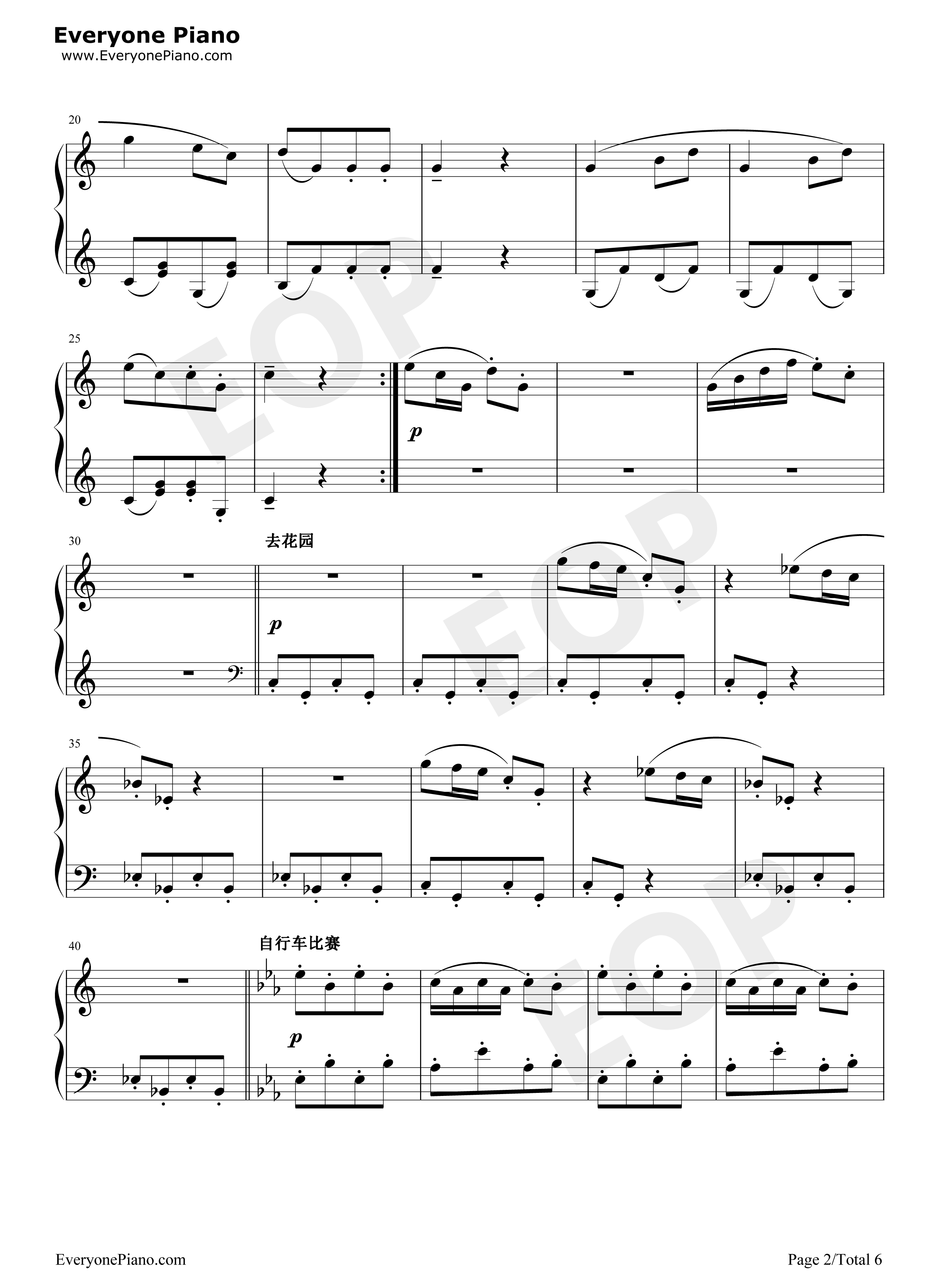 小猪佩奇背景音乐钢琴谱_Julian_Nott