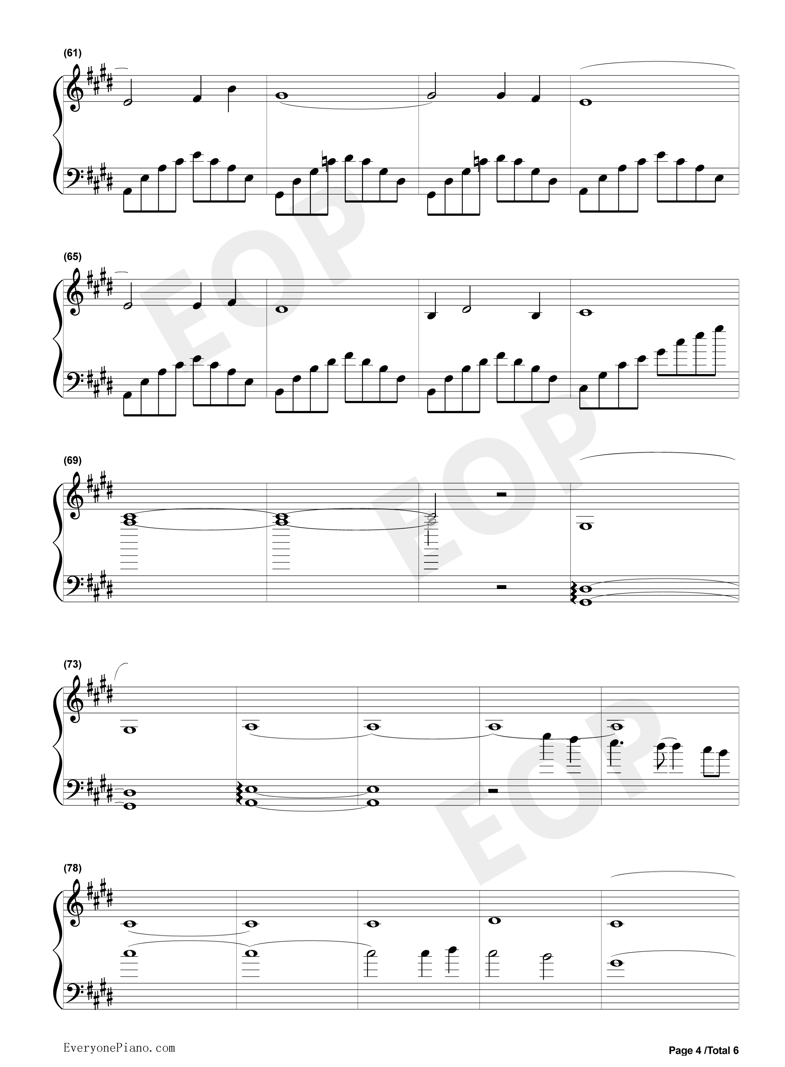 只要为你活一天钢琴谱_刘家昌