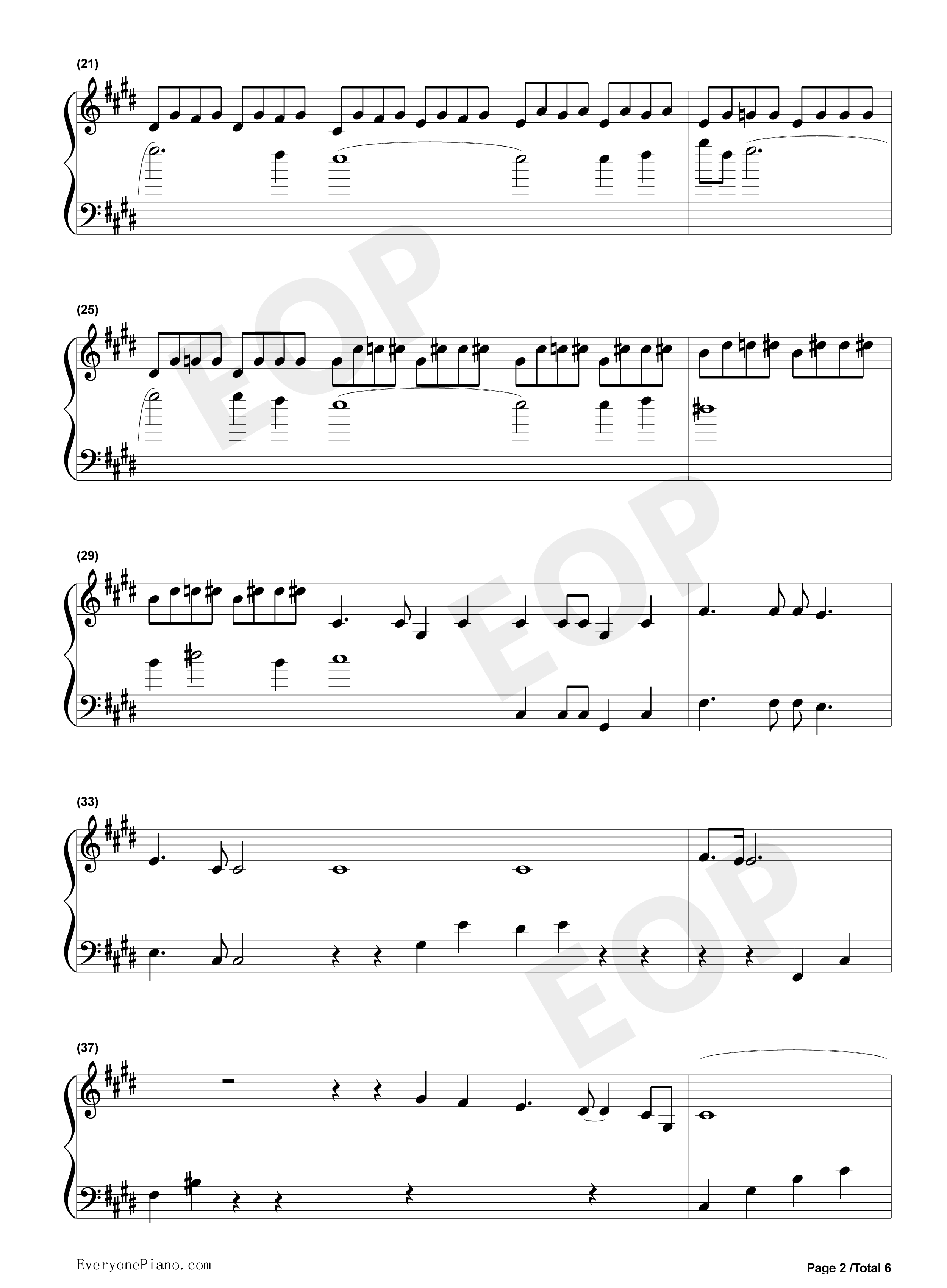 只要为你活一天钢琴谱_刘家昌