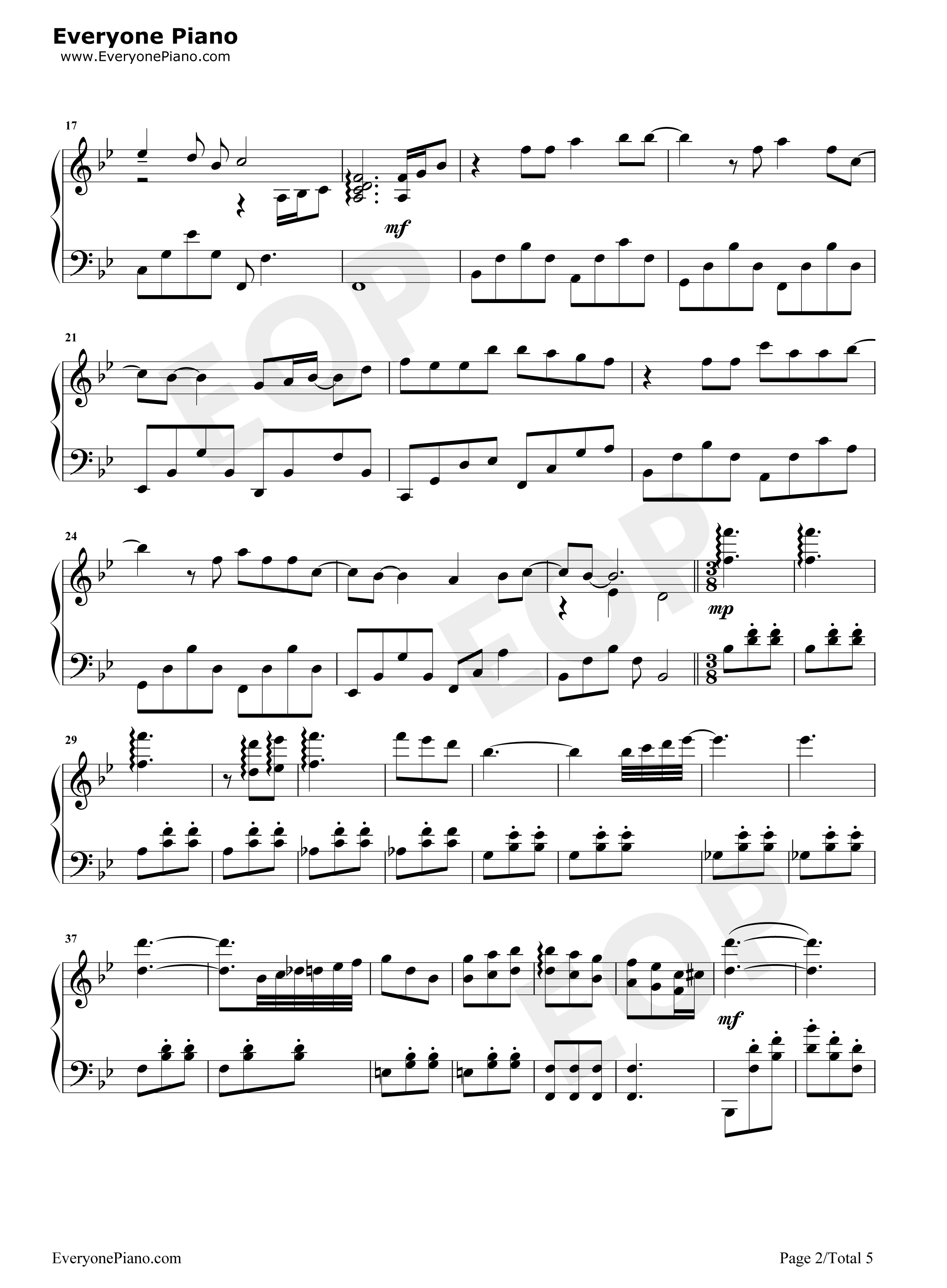 一个人的风景钢琴谱_牛奶咖啡